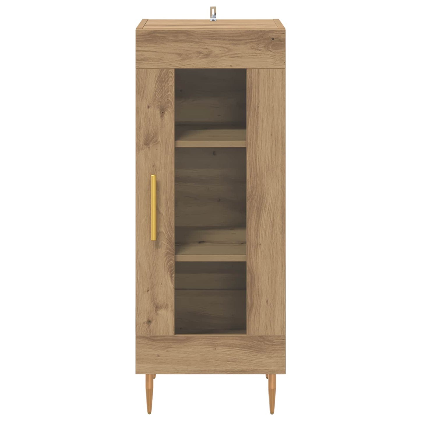 Dressoir artisanaal eikenkleurig 34 x 34.5 x 90 cm Bewerkt hout is nu te koop bij PeponiXL, paradijselijk wonen!