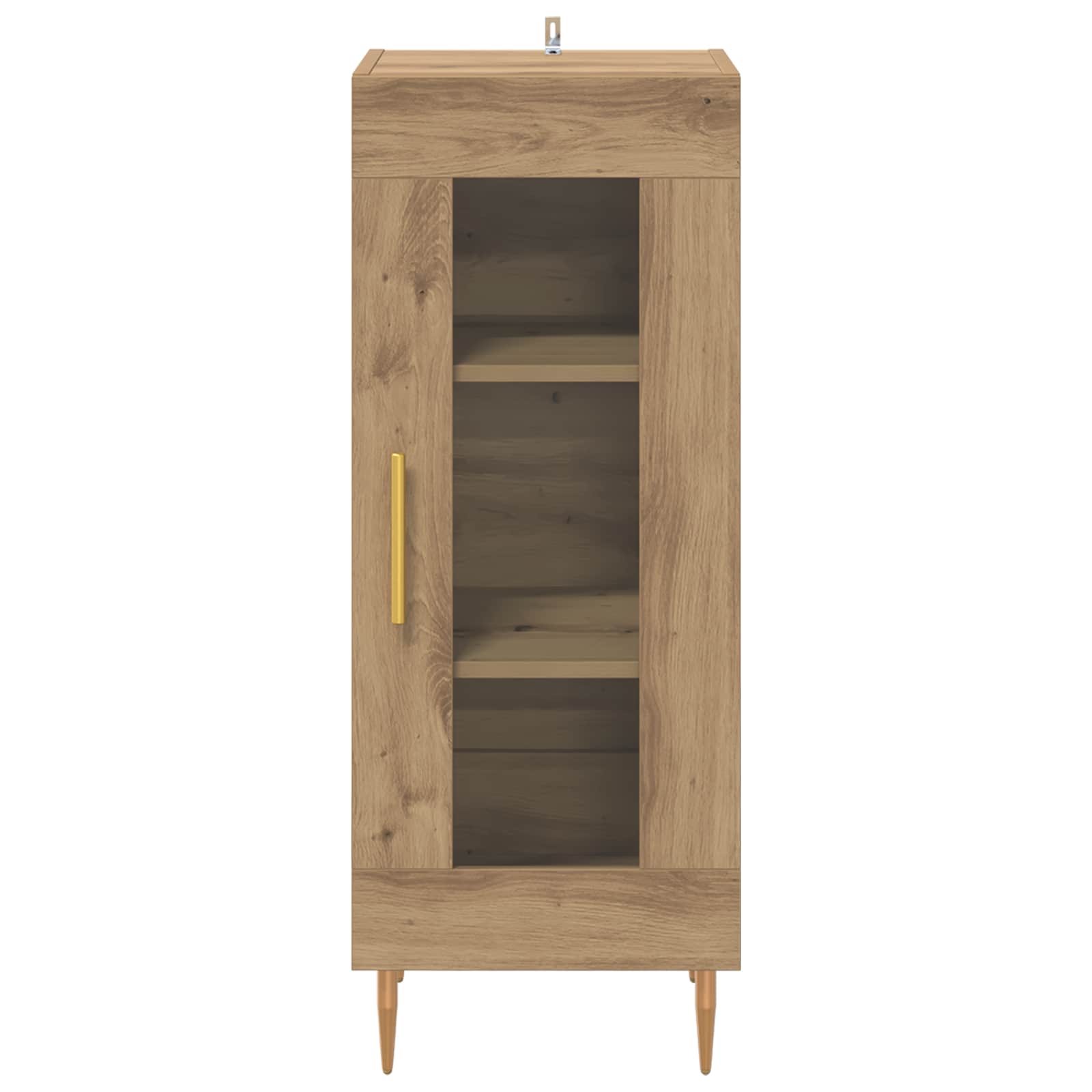 Dressoir artisanaal eikenkleurig 34 x 34.5 x 90 cm Bewerkt hout is nu te koop bij PeponiXL, paradijselijk wonen!