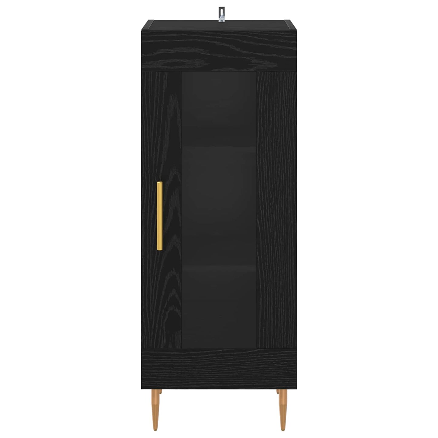 Dressoir Zwart eiken 34 x 34.5 x 90 cm Bewerkt hout is nu te koop bij PeponiXL, paradijselijk wonen!
