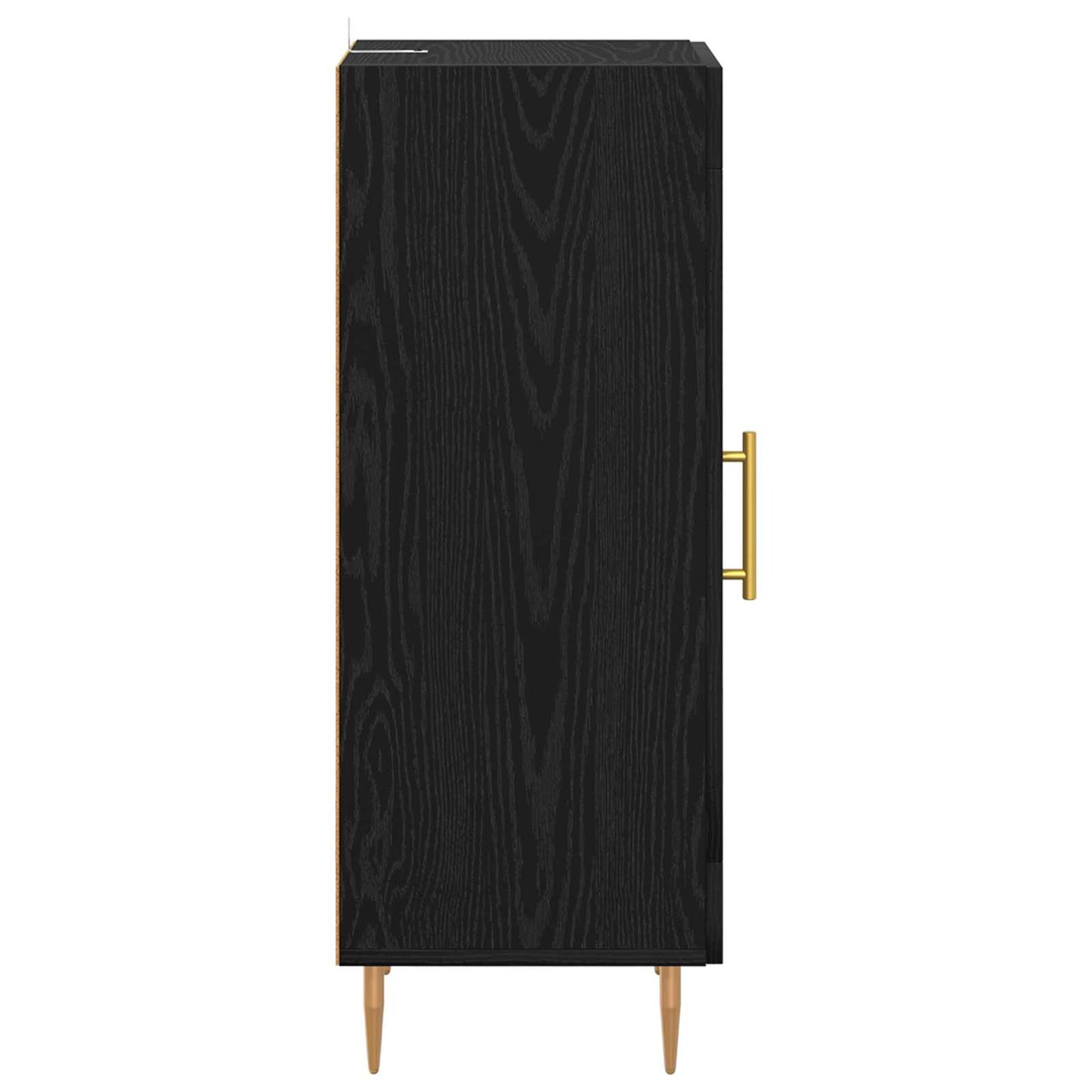 Dressoir Zwart eiken 34 x 34.5 x 90 cm Bewerkt hout is nu te koop bij PeponiXL, paradijselijk wonen!