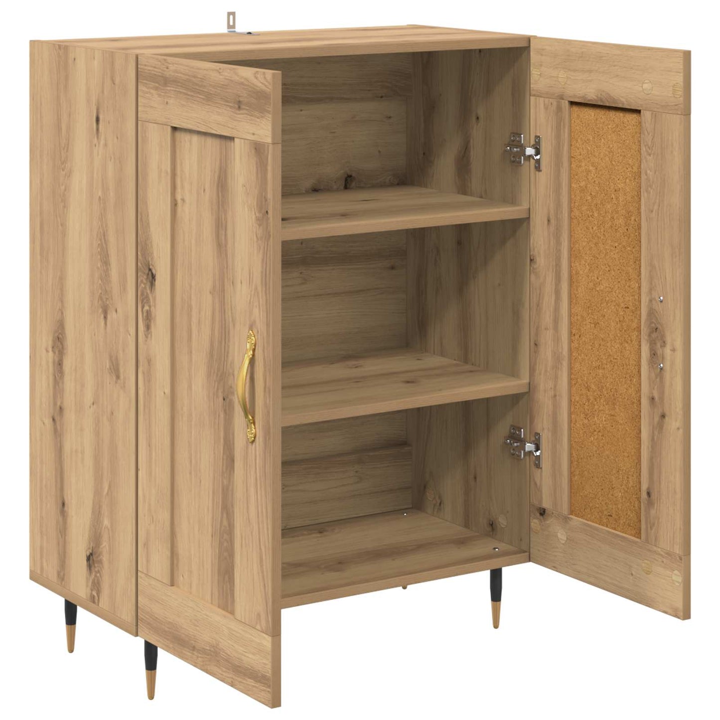 Dressoir Artisan Eiken 69,5 x 34 x 90 cm Bewerkt hout is nu te koop bij PeponiXL, paradijselijk wonen!