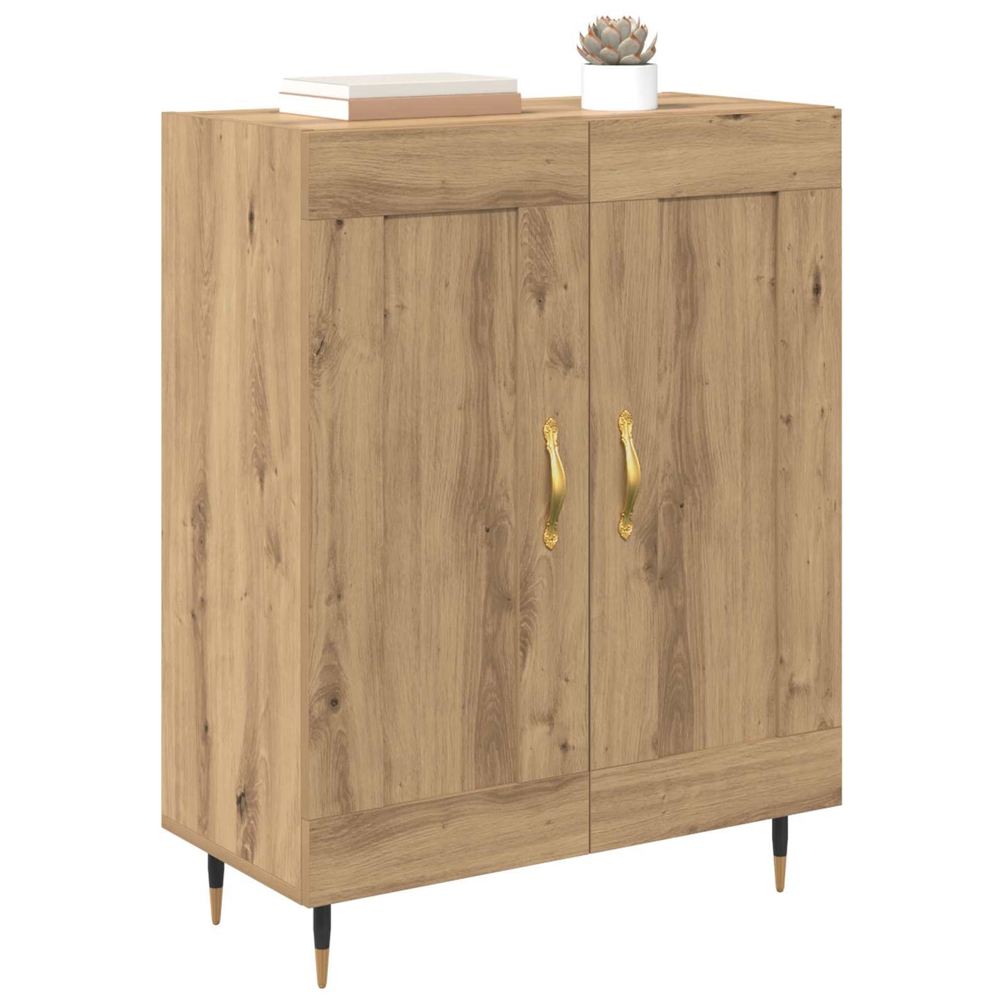 Dressoir Artisan Eiken 69,5 x 34 x 90 cm Bewerkt hout is nu te koop bij PeponiXL, paradijselijk wonen!