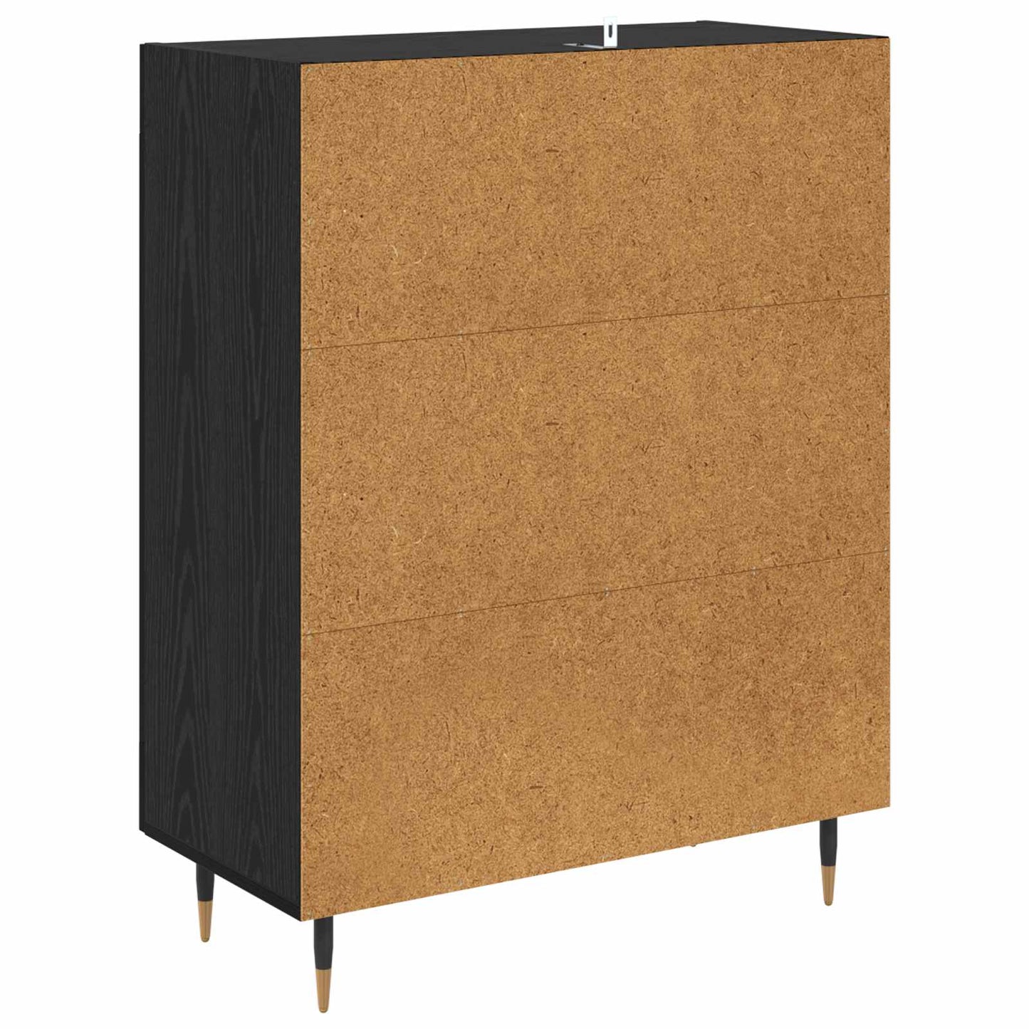Dressoir Zwart Eiken 69,5 x 34 x 90 cm Bewerkt hout is nu te koop bij PeponiXL, paradijselijk wonen!