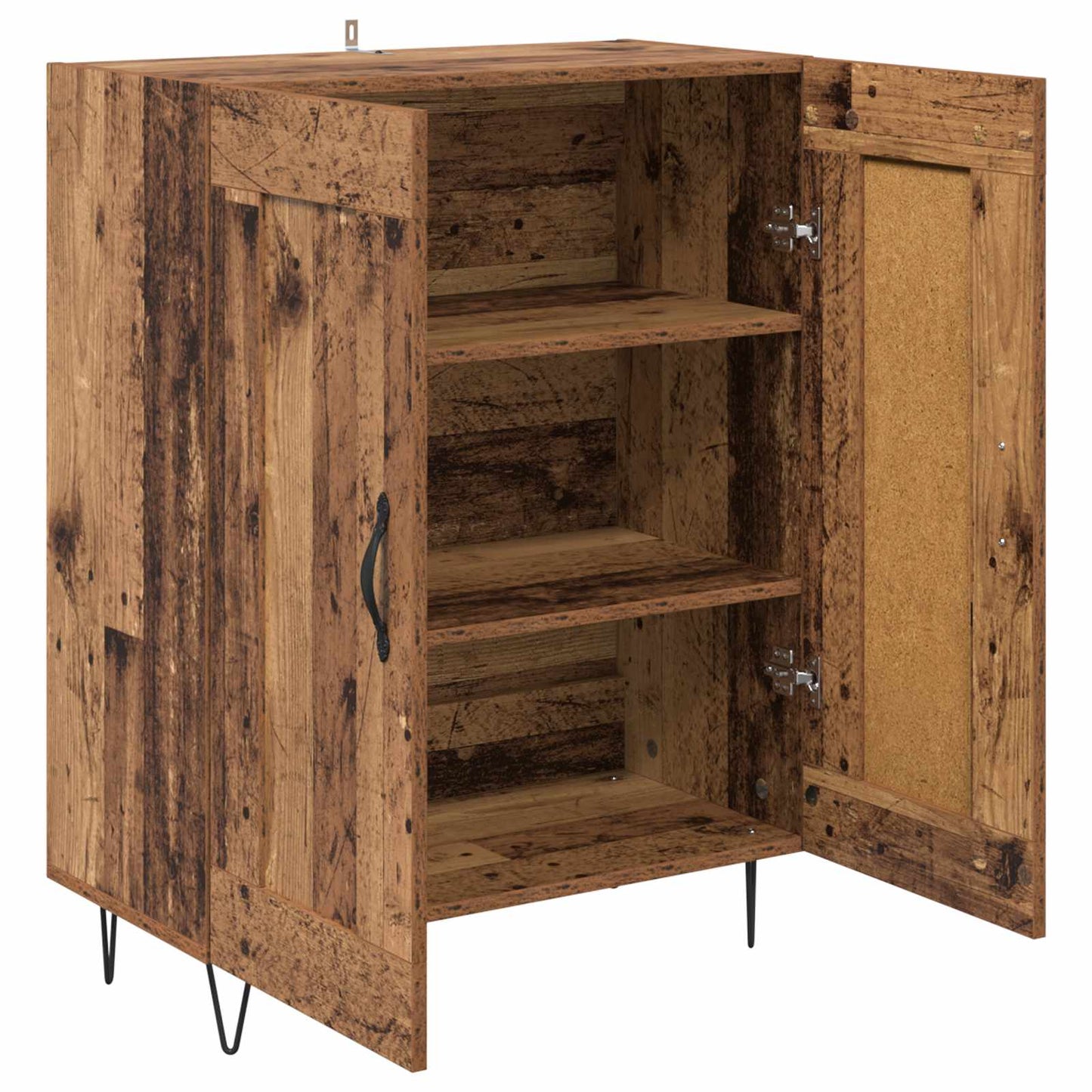 Dressoir Oud Hout 69,5 x 34 x 90 cm Gemonteerd hout en ijzer is nu te koop bij PeponiXL, paradijselijk wonen!