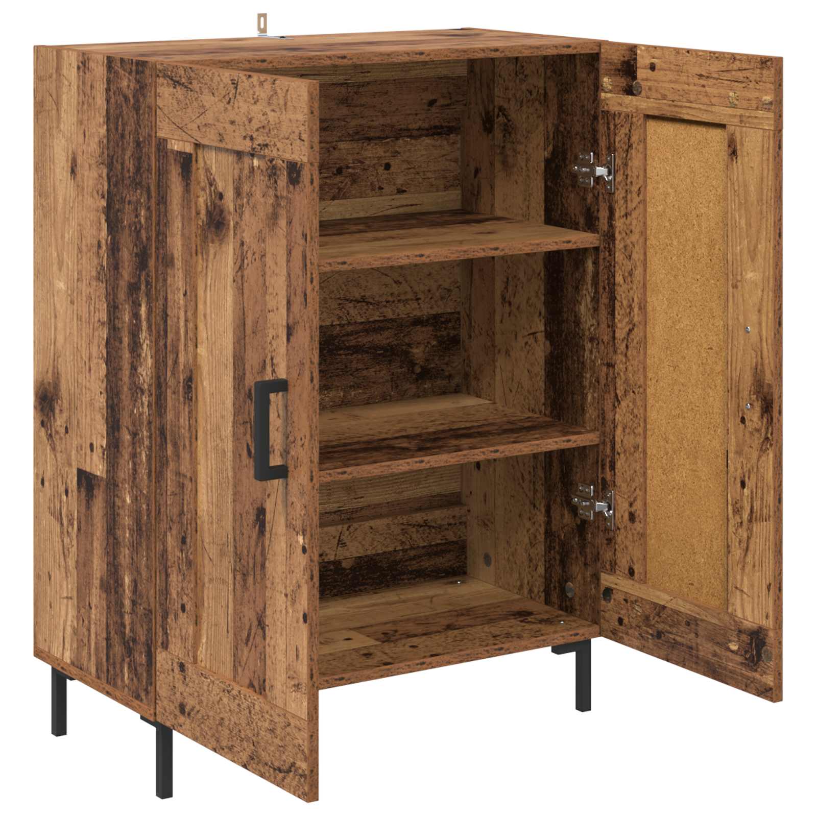 Dressoir Oud Hout 69,5 x 34 x 90 cm Gemonteerd hout en ijzer is nu te koop bij PeponiXL, paradijselijk wonen!