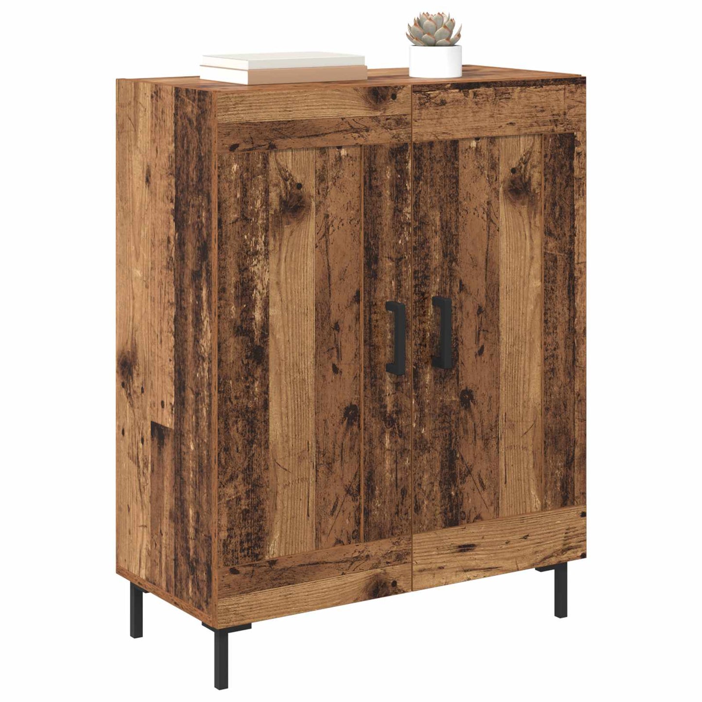 Dressoir Oud Hout 69,5 x 34 x 90 cm Gemonteerd hout en ijzer is nu te koop bij PeponiXL, paradijselijk wonen!