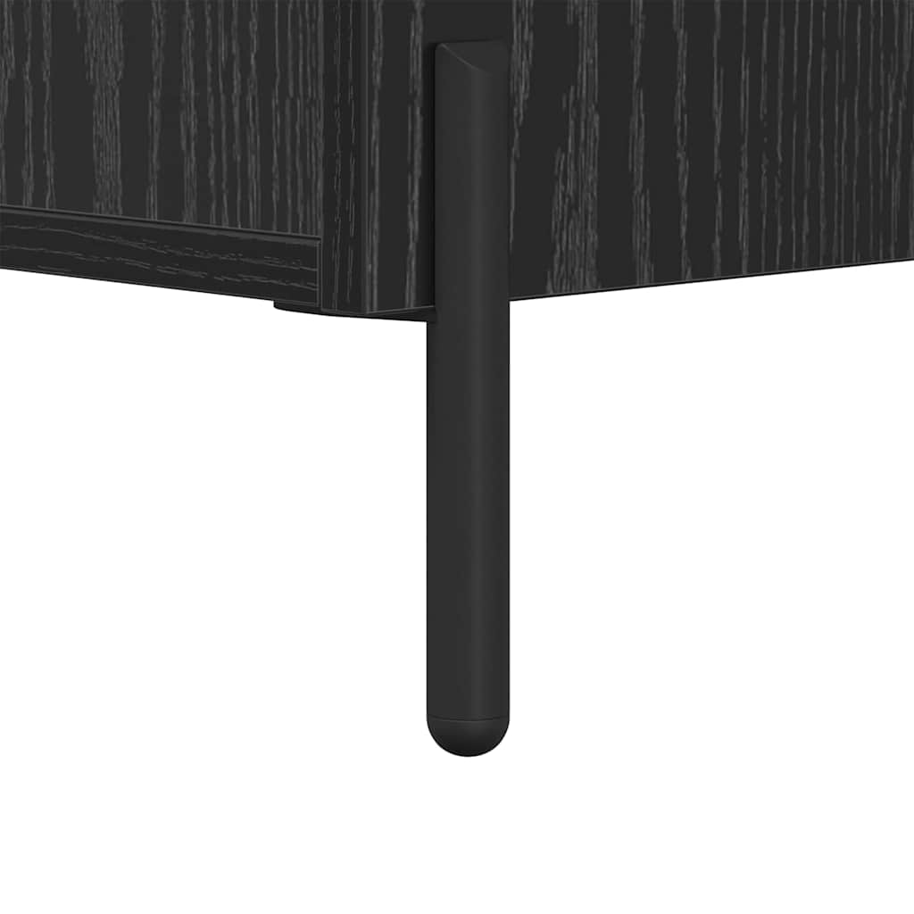 Dressoir Zwart Eiken 69,5 x 34 x 90 cm Gemonteerd hout en ijzer is nu te koop bij PeponiXL, paradijselijk wonen!