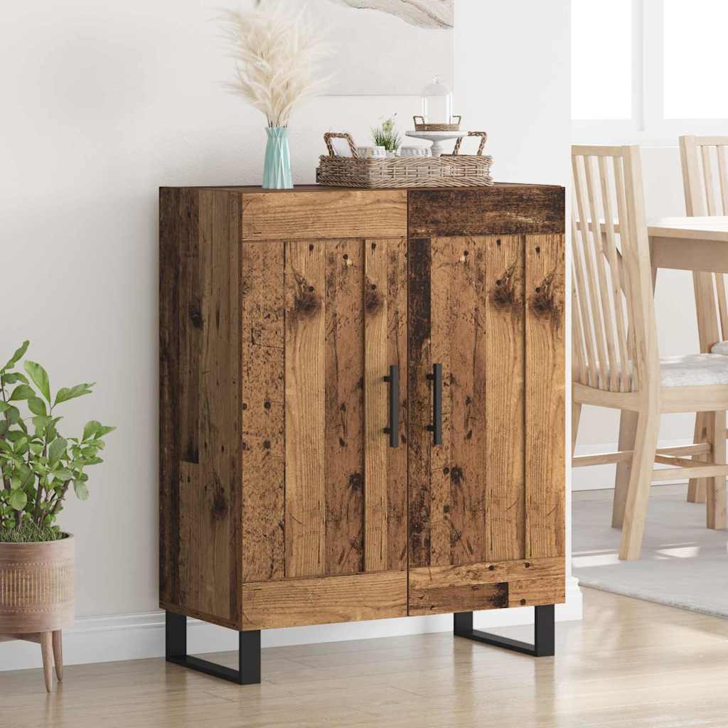 Dressoir Oud Hout 69,5 x 34 x 90 cm Gemonteerd hout en ijzer is nu te koop bij PeponiXL, paradijselijk wonen!