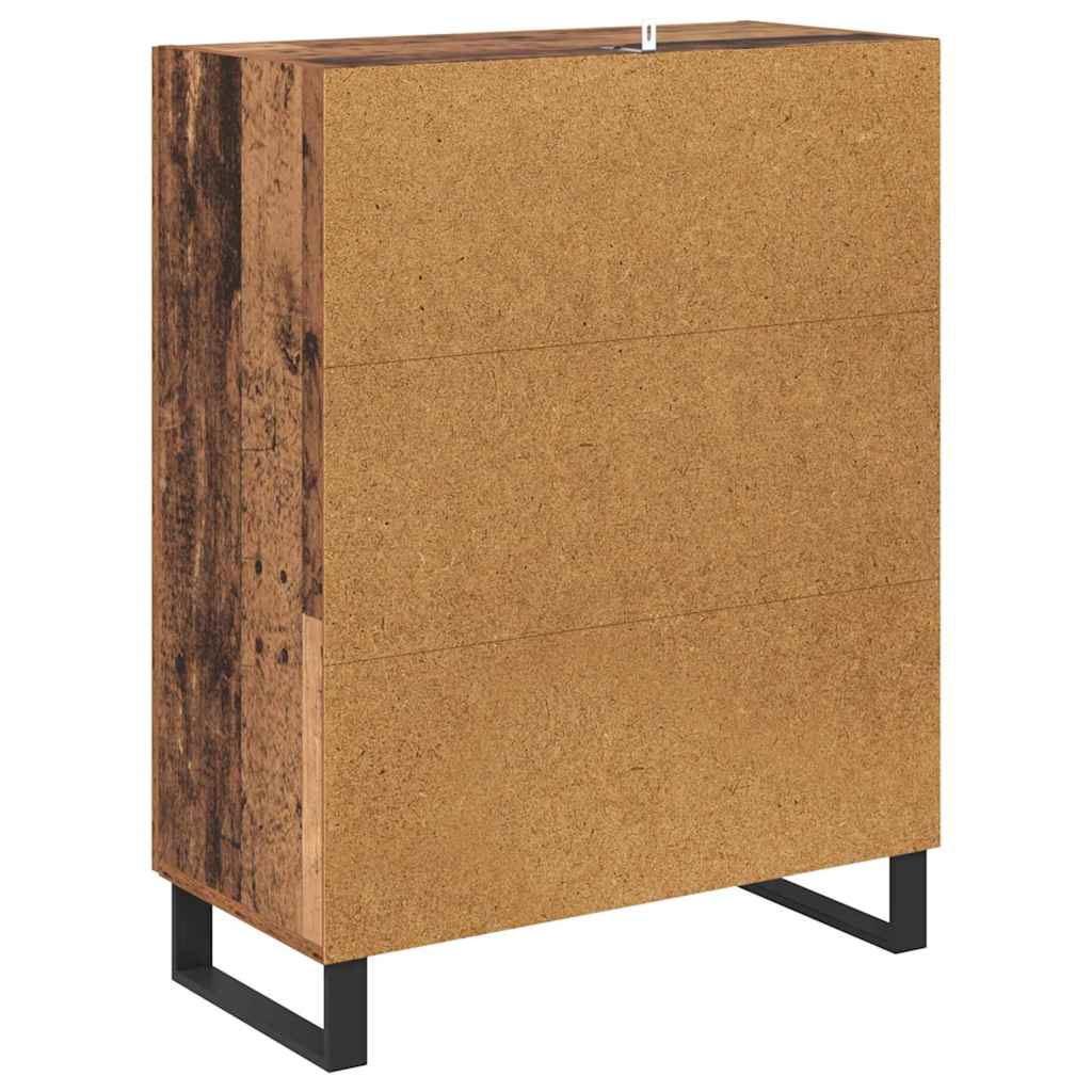 Dressoir Oud Hout 69,5 x 34 x 90 cm Gemonteerd hout en ijzer is nu te koop bij PeponiXL, paradijselijk wonen!