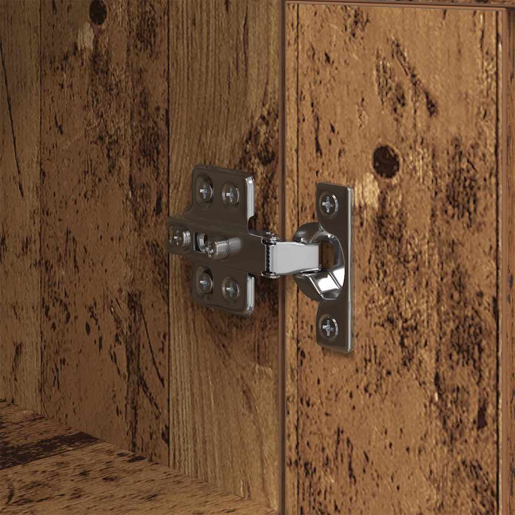 Dressoir Oud Hout 34,5 x 34 x 90 cm Gemonteerd hout en ijzer is nu te koop bij PeponiXL, paradijselijk wonen!