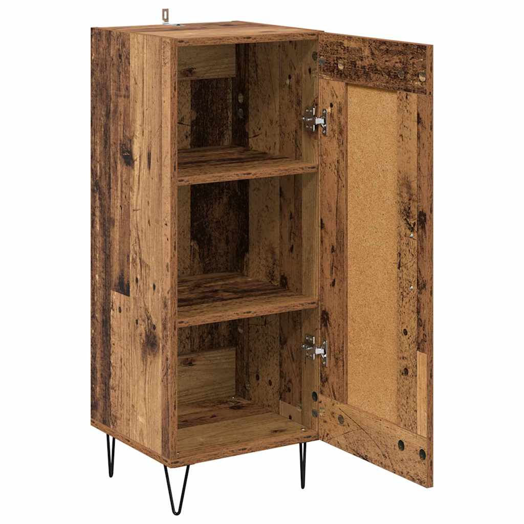 Dressoir Oud Hout 34,5 x 34 x 90 cm Gemonteerd hout en ijzer is nu te koop bij PeponiXL, paradijselijk wonen!