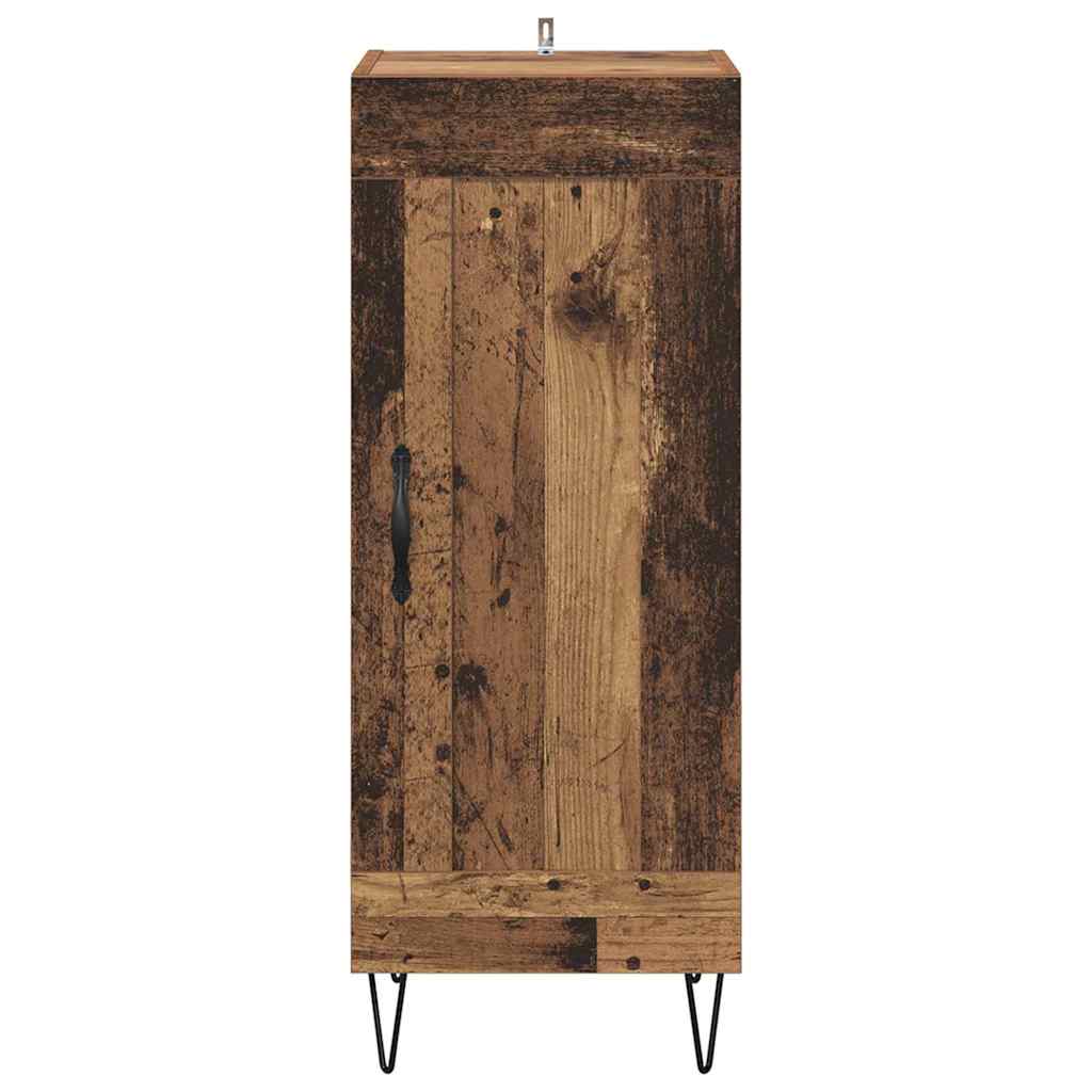 Dressoir Oud Hout 34,5 x 34 x 90 cm Gemonteerd hout en ijzer is nu te koop bij PeponiXL, paradijselijk wonen!