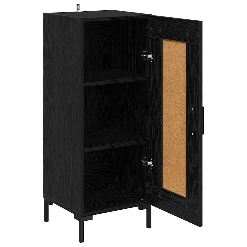 Dressoir Olden Zwart Eiken 34,5 x 34 x 90 cm is nu te koop bij PeponiXL, paradijselijk wonen!