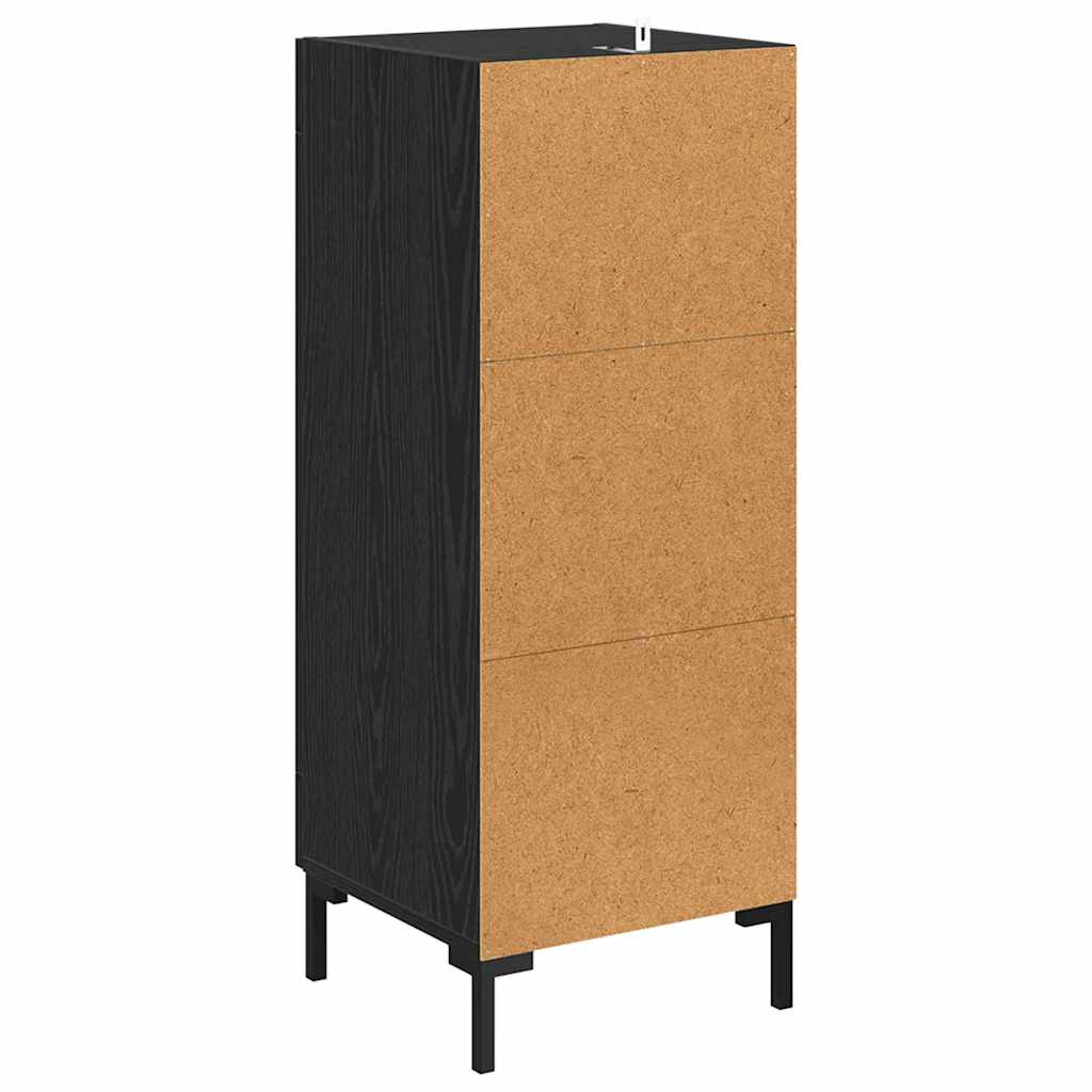 Dressoir Olden Zwart Eiken 34,5 x 34 x 90 cm is nu te koop bij PeponiXL, paradijselijk wonen!
