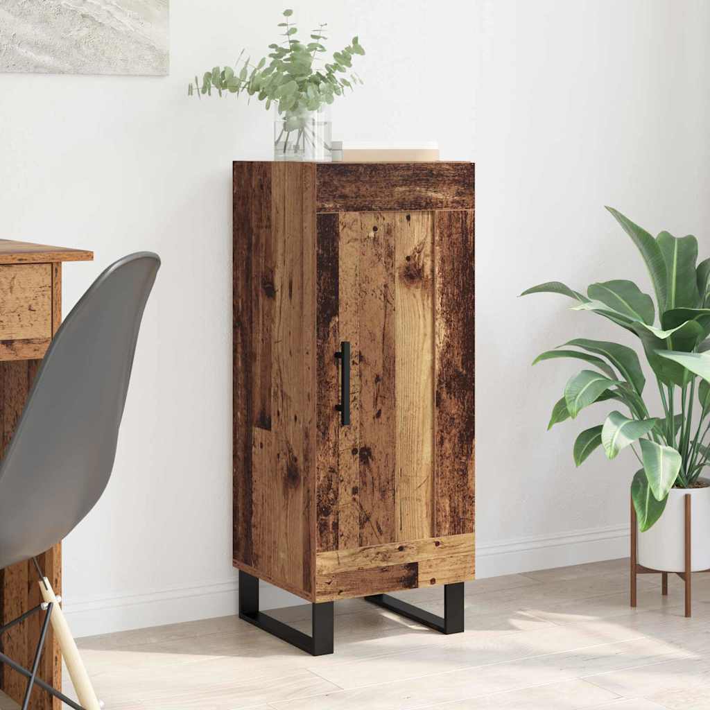 Dressoir Oud Hout 34,5 x 34 x 90 cm Gemonteerd hout en ijzer is nu te koop bij PeponiXL, paradijselijk wonen!