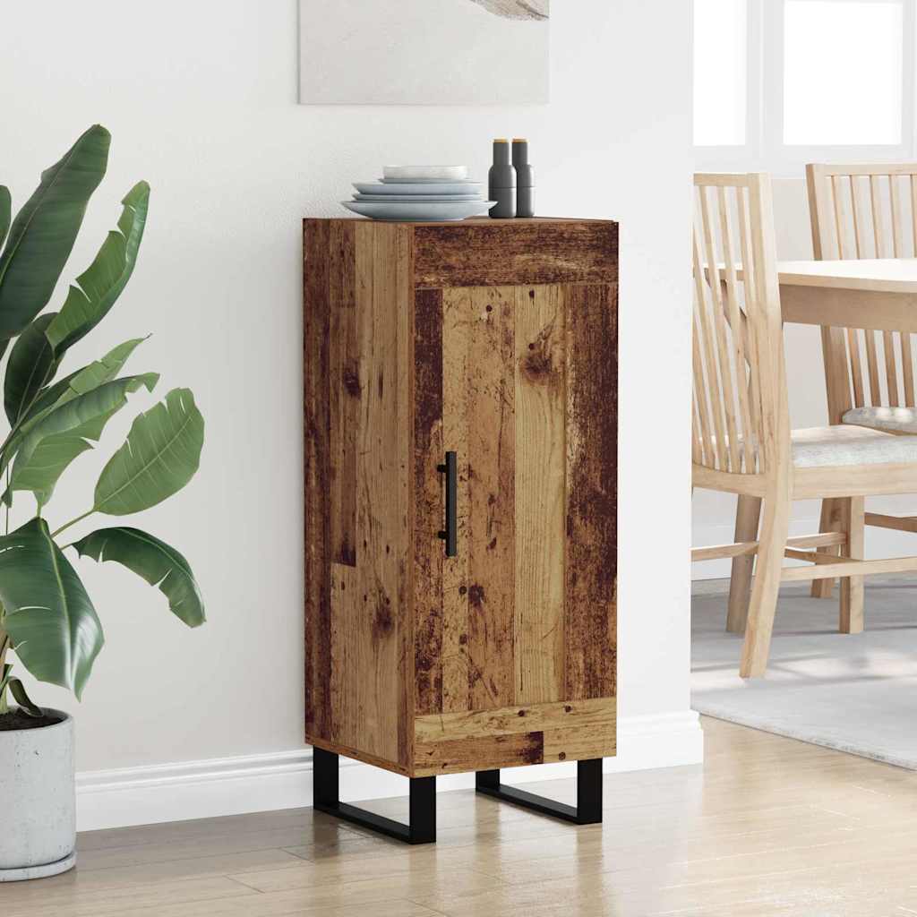 Dressoir Oud Hout 34,5 x 34 x 90 cm Gemonteerd hout en ijzer is nu te koop bij PeponiXL, paradijselijk wonen!