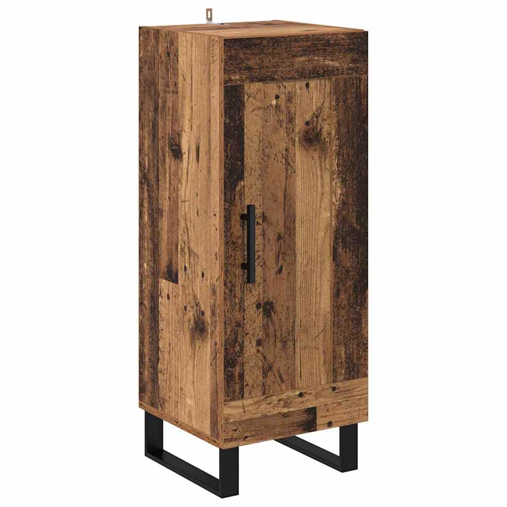 Dressoir Oud Hout 34,5 x 34 x 90 cm Gemonteerd hout en ijzer is nu te koop bij PeponiXL, paradijselijk wonen!