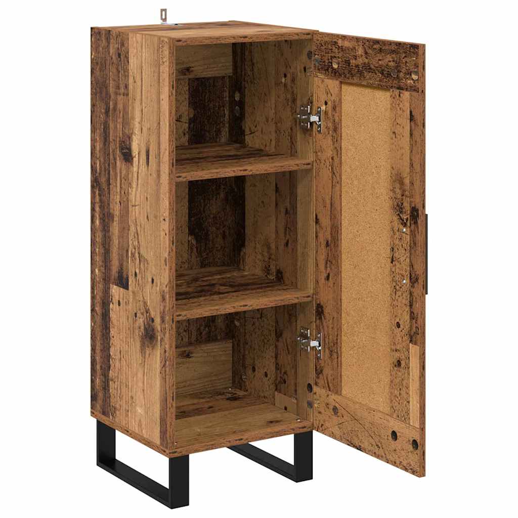 Dressoir Oud Hout 34,5 x 34 x 90 cm Gemonteerd hout en ijzer is nu te koop bij PeponiXL, paradijselijk wonen!