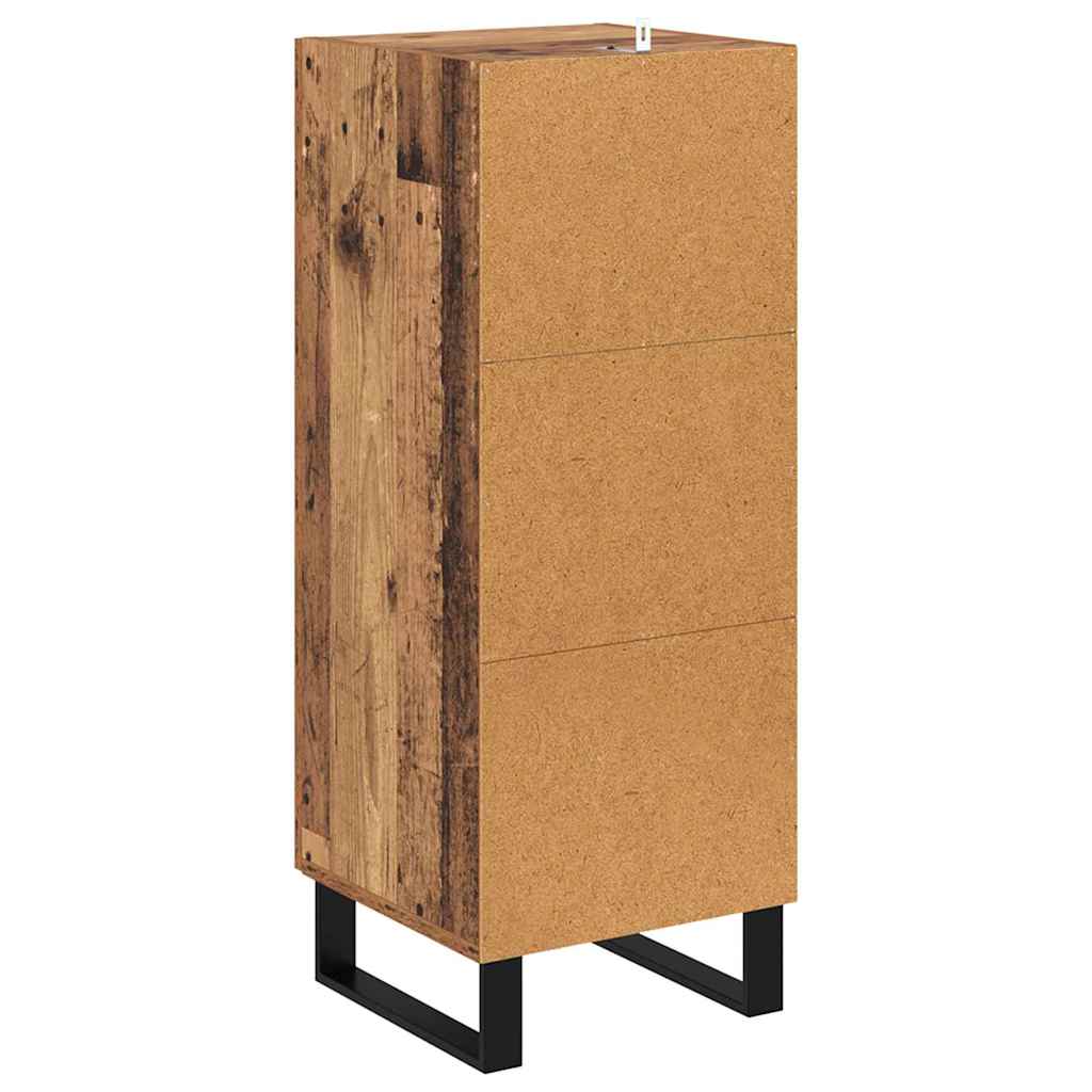 Dressoir Oud Hout 34,5 x 34 x 90 cm Gemonteerd hout en ijzer is nu te koop bij PeponiXL, paradijselijk wonen!