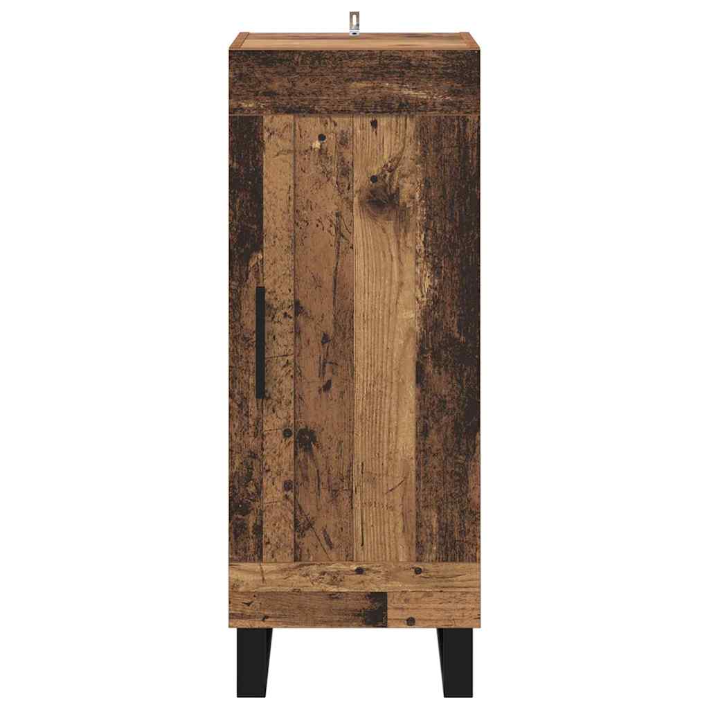 Dressoir Oud Hout 34,5 x 34 x 90 cm Gemonteerd hout en ijzer is nu te koop bij PeponiXL, paradijselijk wonen!