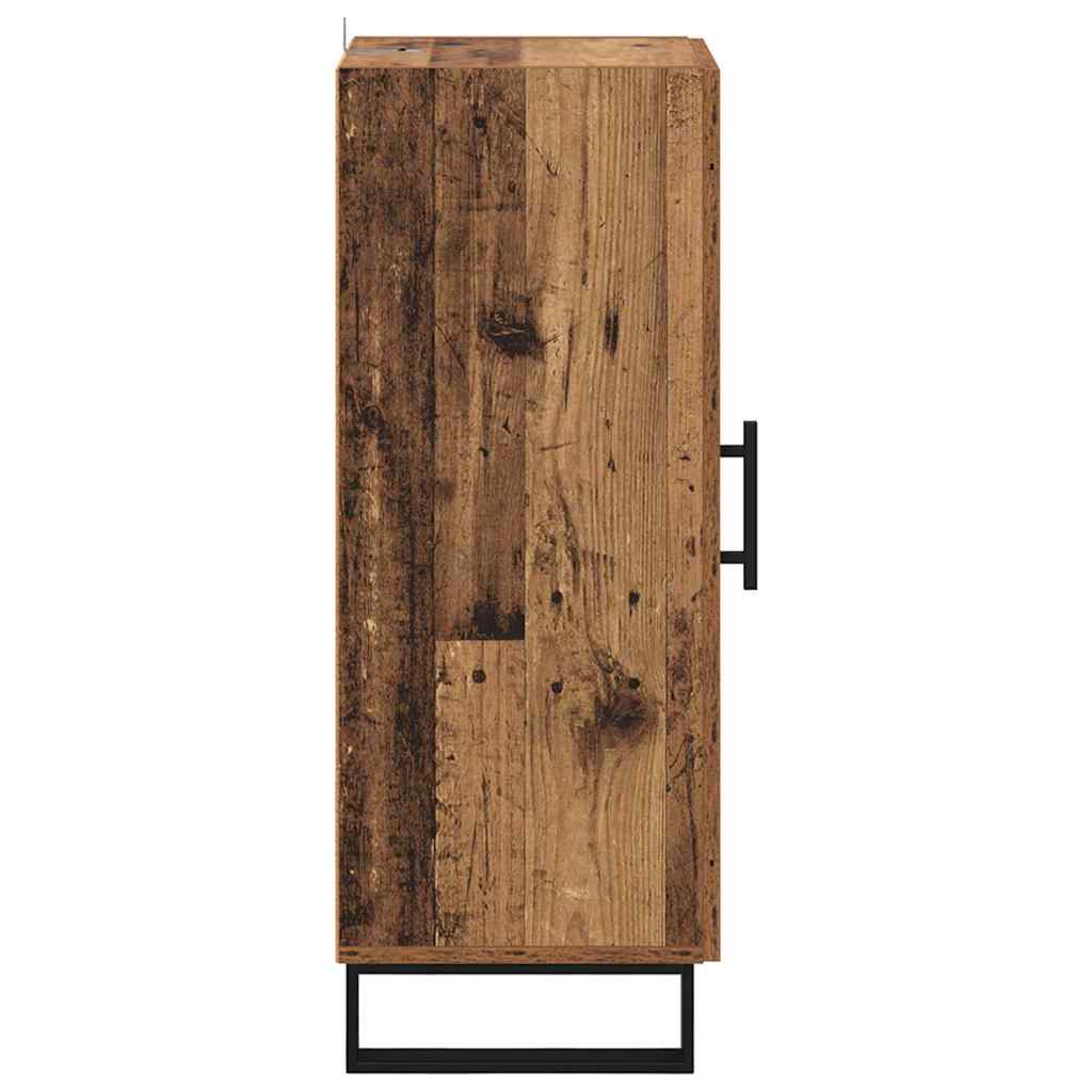 Dressoir Oud Hout 34,5 x 34 x 90 cm Gemonteerd hout en ijzer is nu te koop bij PeponiXL, paradijselijk wonen!