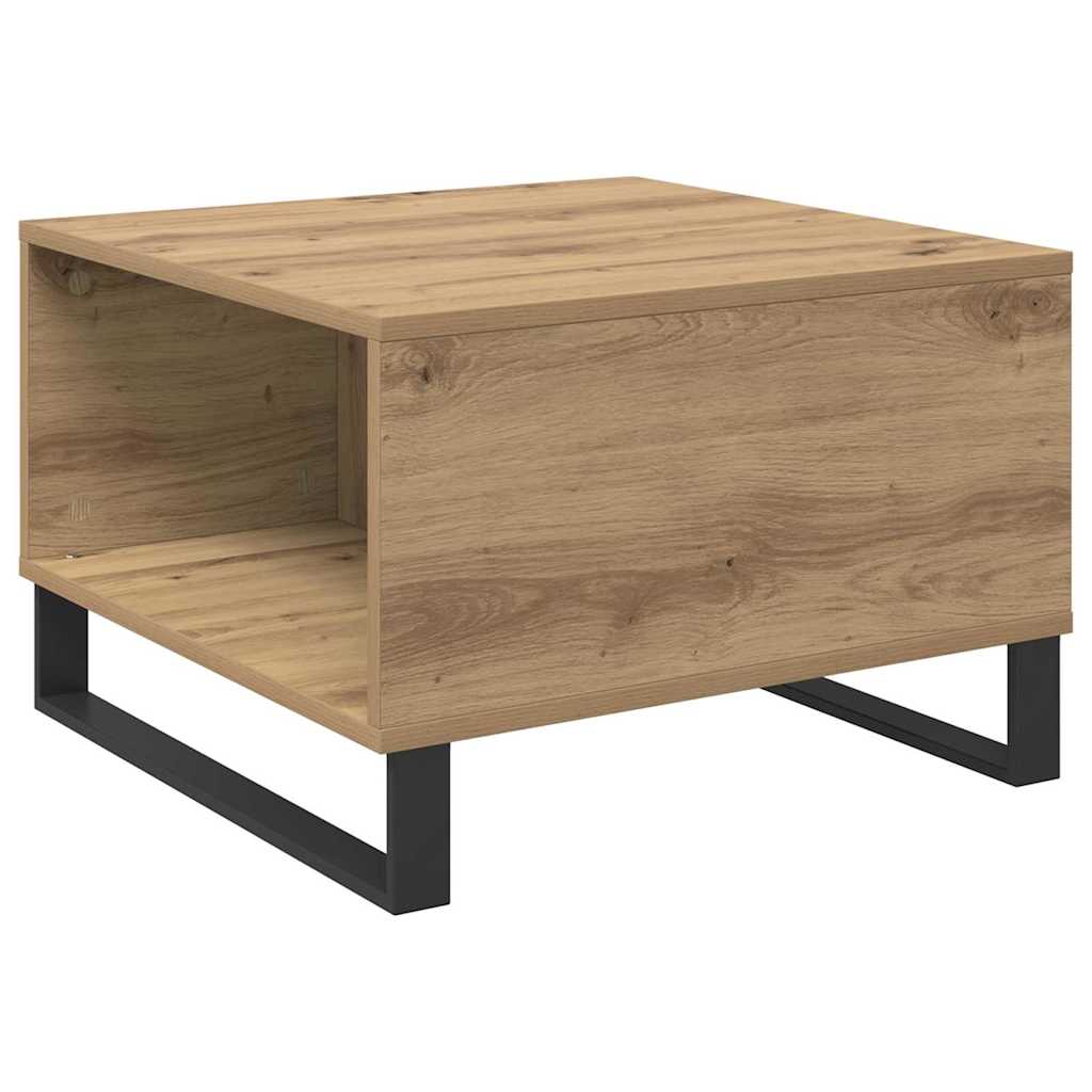 Salontafel Artisan Eiken 55 x 55 x 36,5 cm Bewerkt hout is nu te koop bij PeponiXL, paradijselijk wonen!