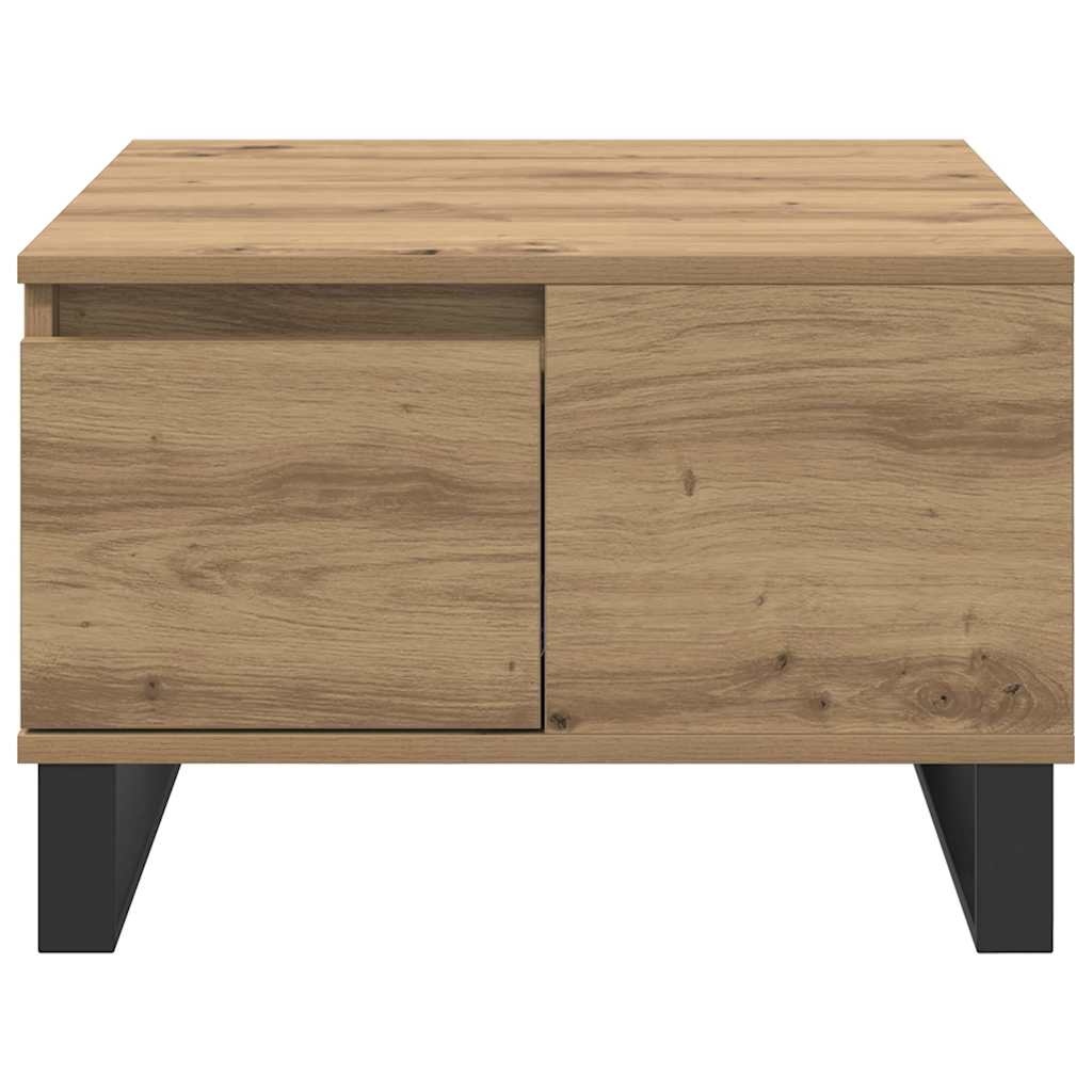 Salontafel Artisan Eiken 55 x 55 x 36,5 cm Bewerkt hout is nu te koop bij PeponiXL, paradijselijk wonen!