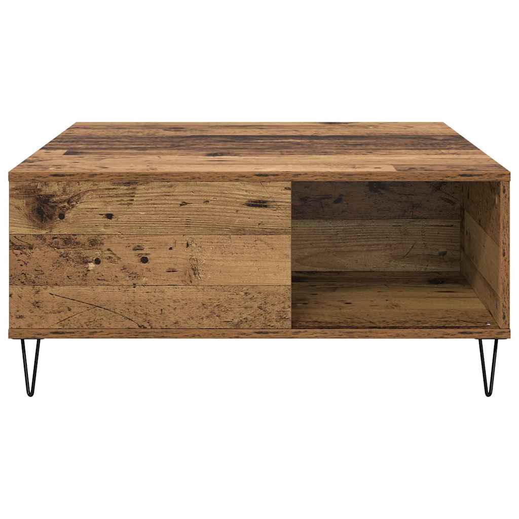 Salontafel Oud Hout 80 x 80 x 36,5 cm Bewerkt hout is nu te koop bij PeponiXL, paradijselijk wonen!