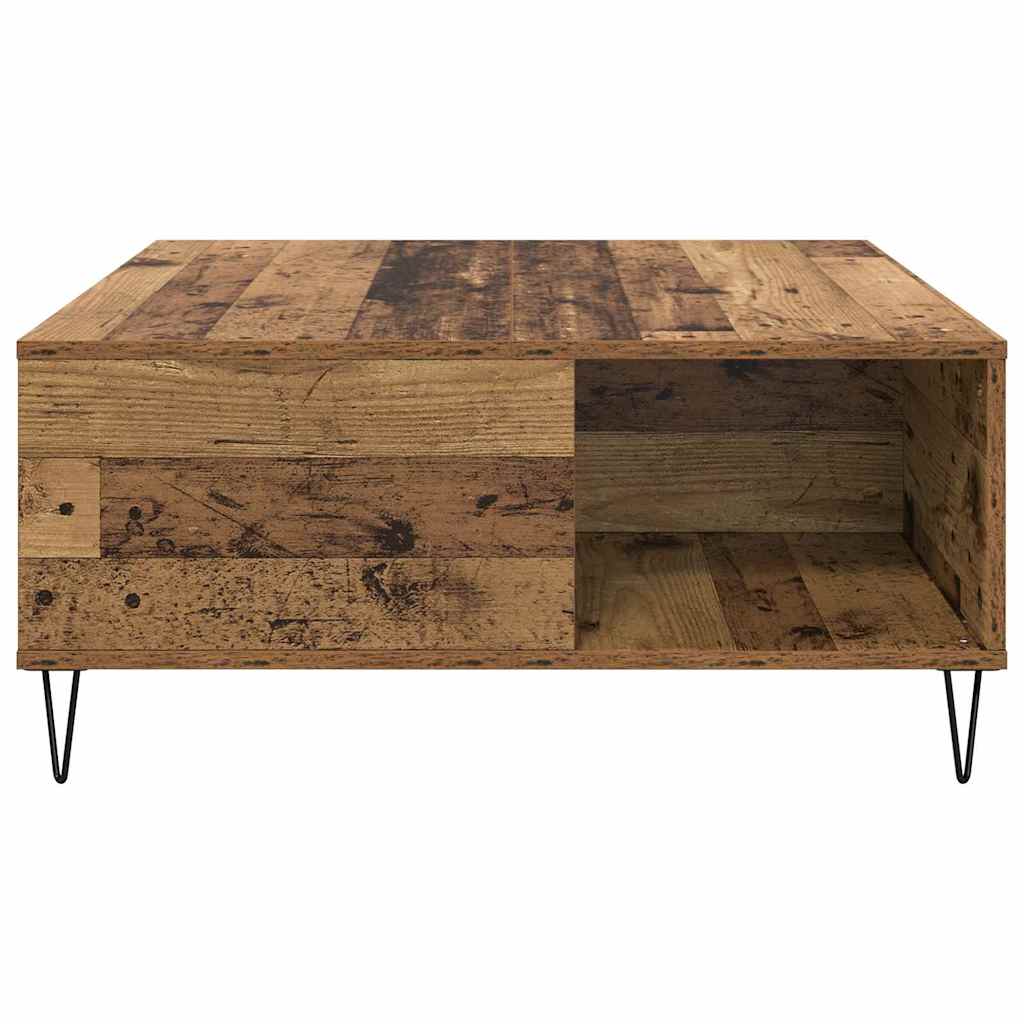 Salontafel Oud Hout 80 x 80 x 36,5 cm Bewerkt hout is nu te koop bij PeponiXL, paradijselijk wonen!