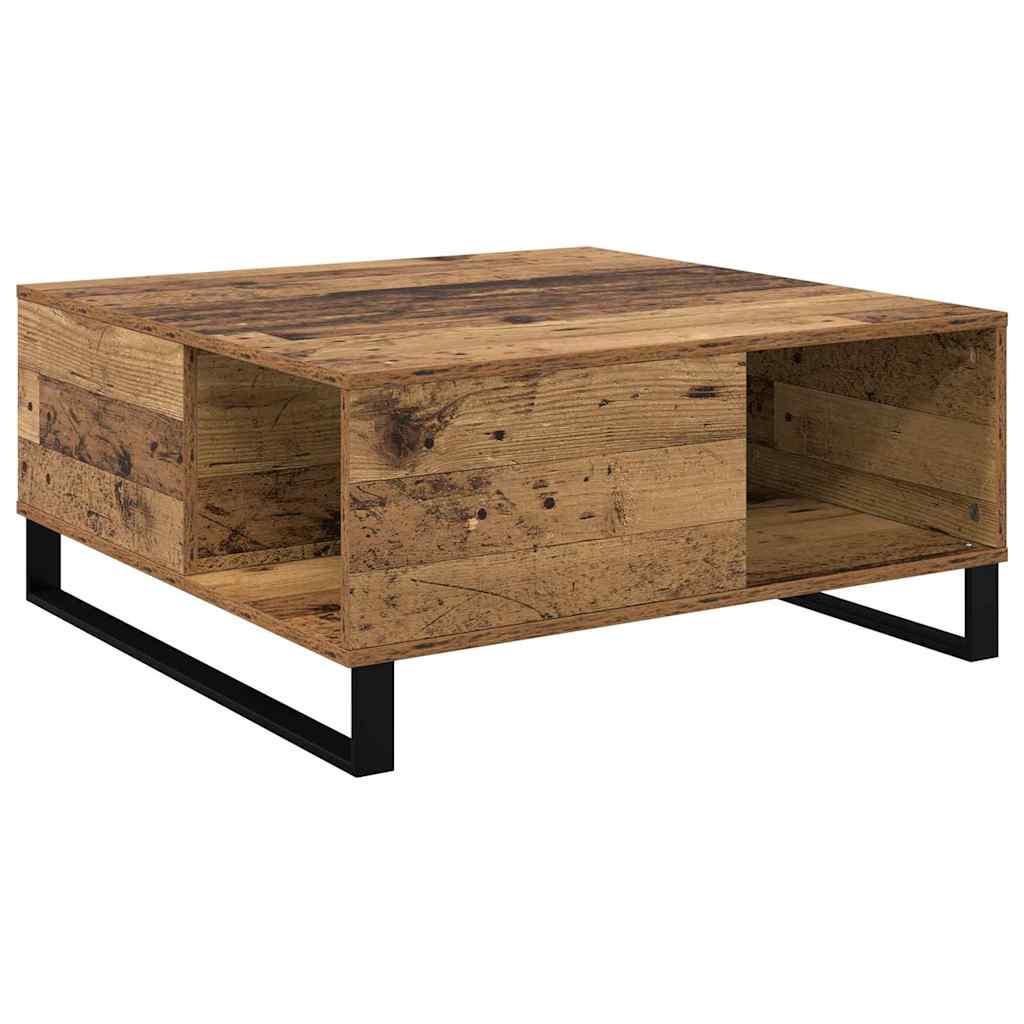 Salontafel Oud Hout 80 x 80 x 36,5 cm Bewerkt hout is nu te koop bij PeponiXL, paradijselijk wonen!