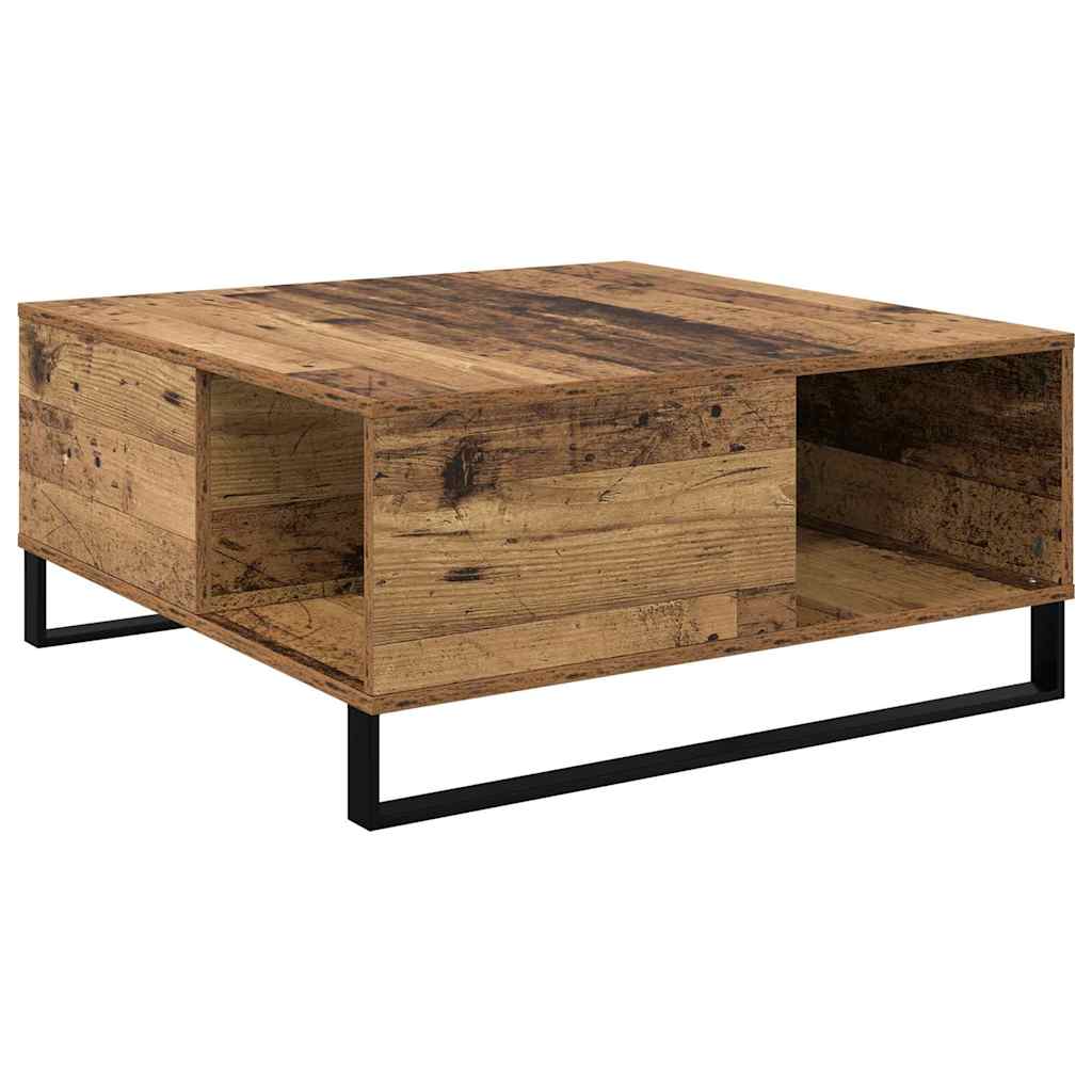 Salontafel Oud Hout 80 x 80 x 36,5 cm Bewerkt hout is nu te koop bij PeponiXL, paradijselijk wonen!