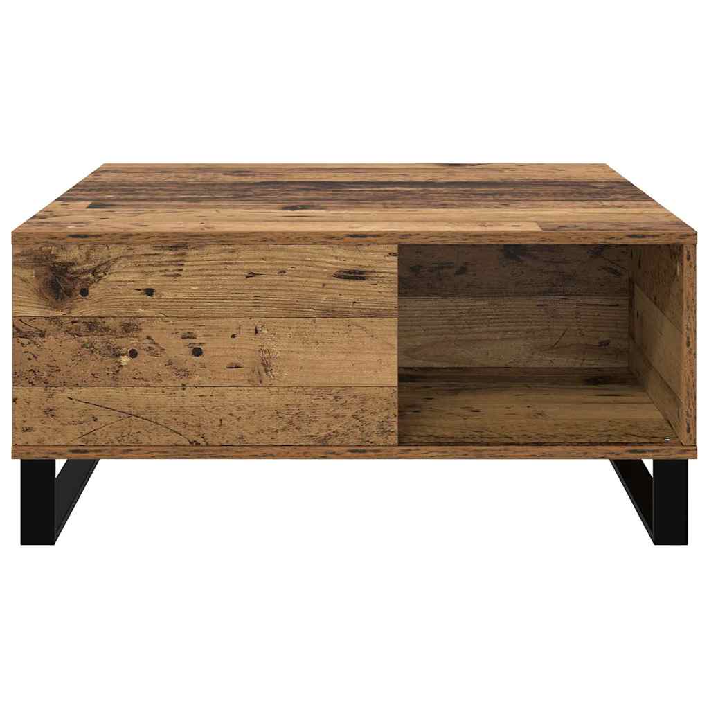 Salontafel Oud Hout 80 x 80 x 36,5 cm Bewerkt hout is nu te koop bij PeponiXL, paradijselijk wonen!
