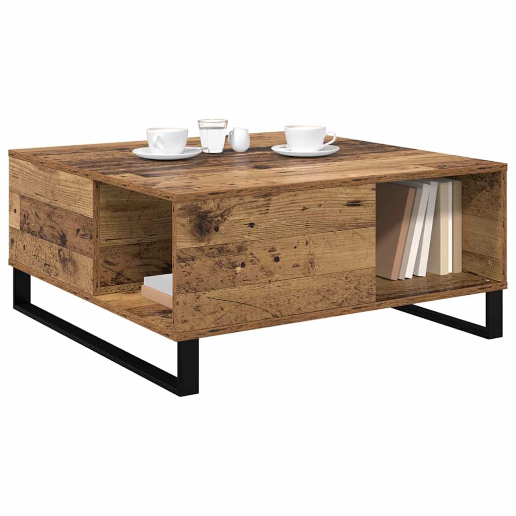 Salontafel Oud Hout 80 x 80 x 36,5 cm Bewerkt hout is nu te koop bij PeponiXL, paradijselijk wonen!