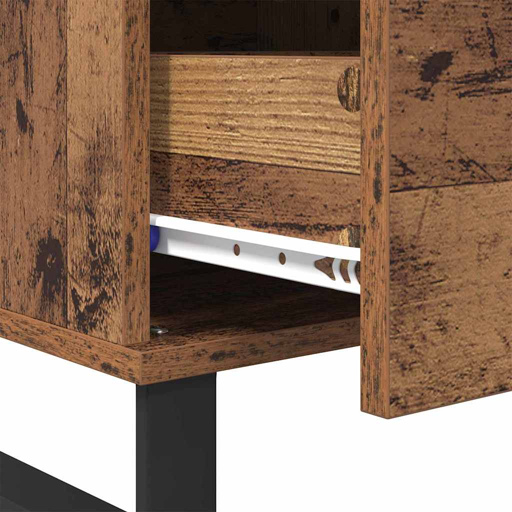 Salontafel met lade Oud Hout 90 x 50 x 36,5 cm Bewerkt hout is nu te koop bij PeponiXL, paradijselijk wonen!