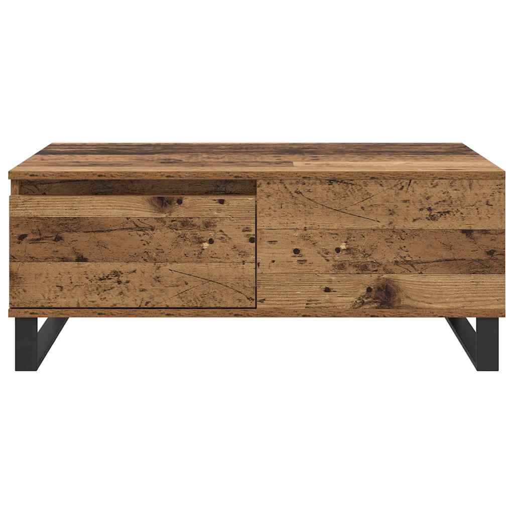 Salontafel met lade Oud Hout 90 x 50 x 36,5 cm Bewerkt hout is nu te koop bij PeponiXL, paradijselijk wonen!