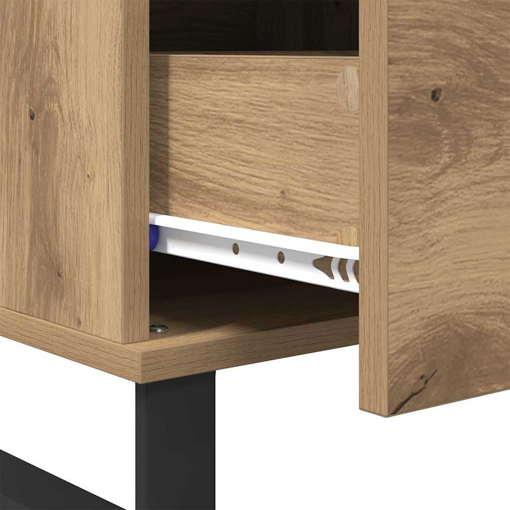 Salontafel Artisan Eiken 90 x 50 x 36,5 cm Bewerkt hout is nu te koop bij PeponiXL, paradijselijk wonen!