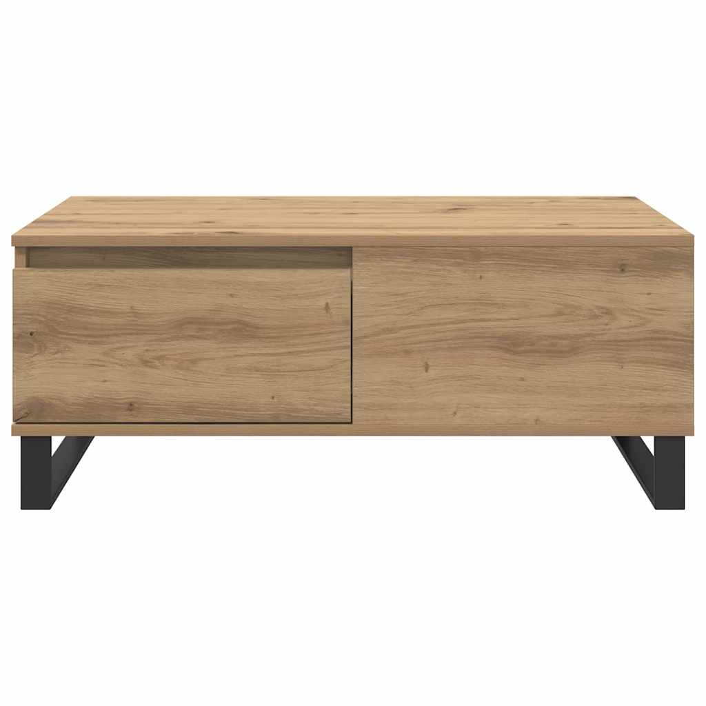 Salontafel Artisan Eiken 90 x 50 x 36,5 cm Bewerkt hout is nu te koop bij PeponiXL, paradijselijk wonen!