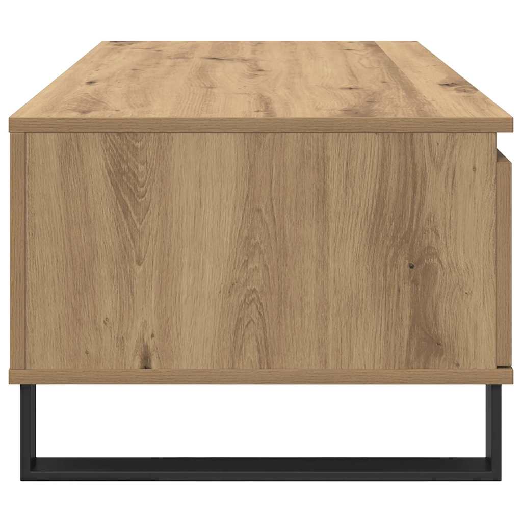 Salontafel Artisan Eiken 90 x 50 x 36,5 cm Bewerkt hout is nu te koop bij PeponiXL, paradijselijk wonen!