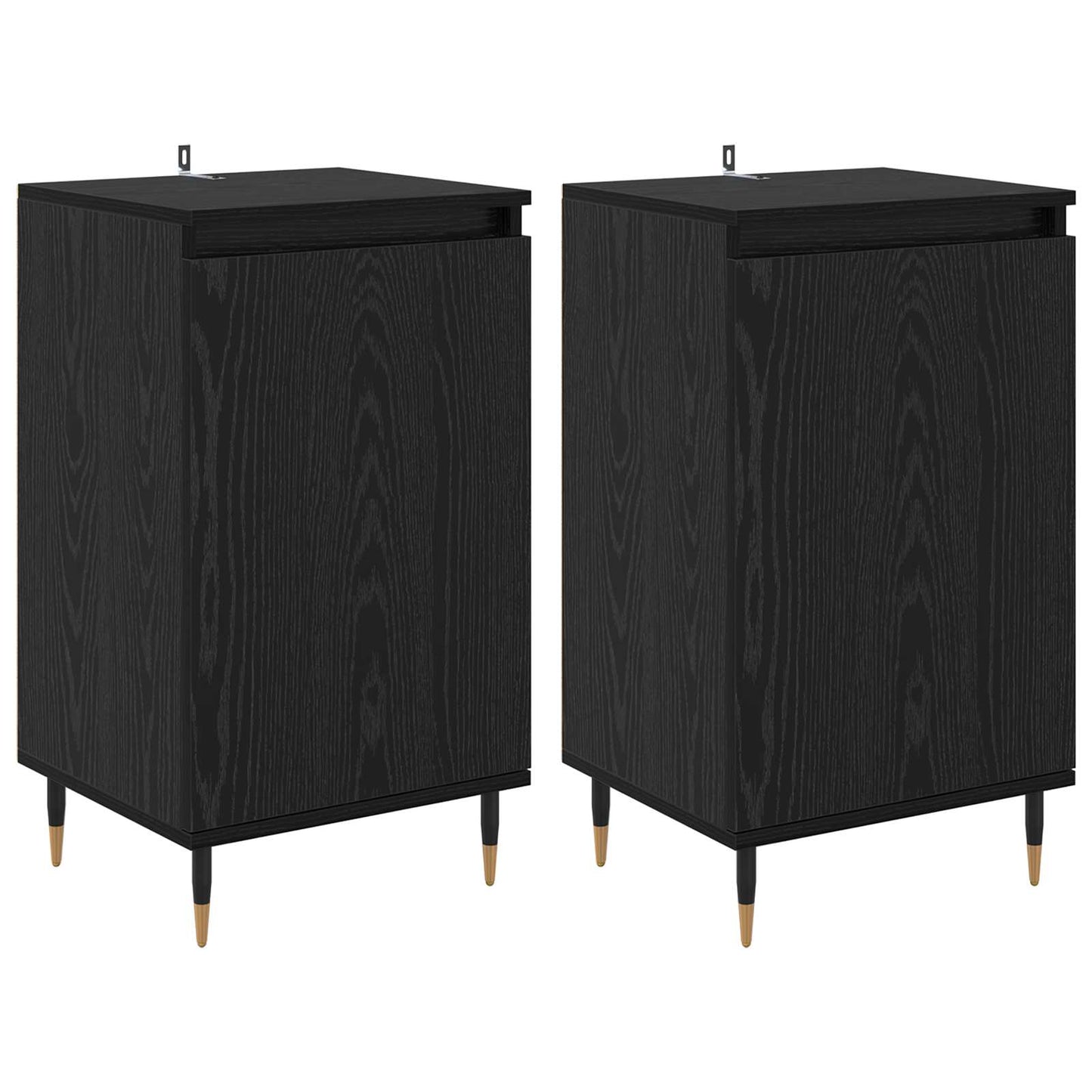 Dressoir 2 pcs Zwart Eiken 40 x 35 x 70 cm is nu te koop bij PeponiXL, paradijselijk wonen!