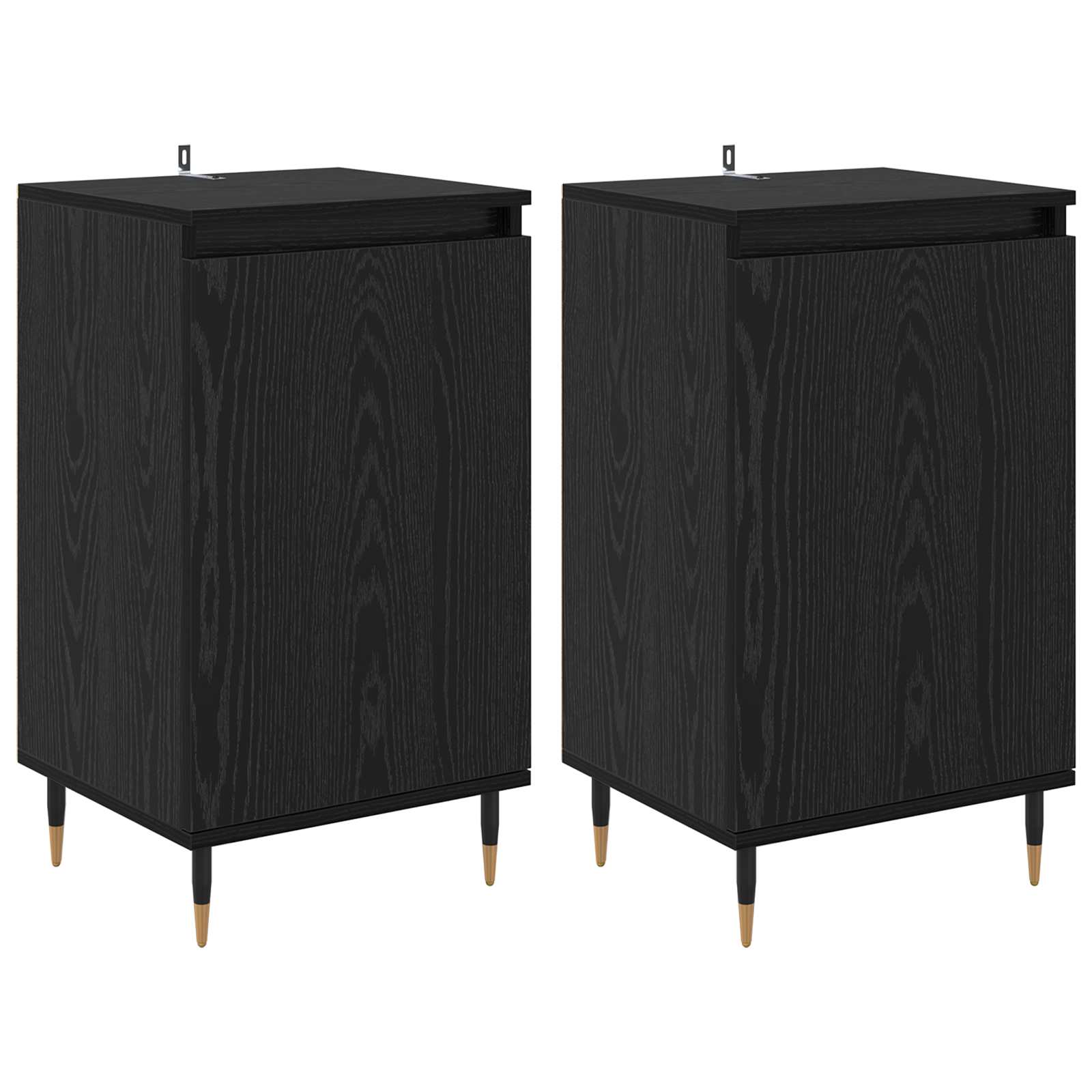 Dressoir 2 pcs Zwart Eiken 40 x 35 x 70 cm is nu te koop bij PeponiXL, paradijselijk wonen!