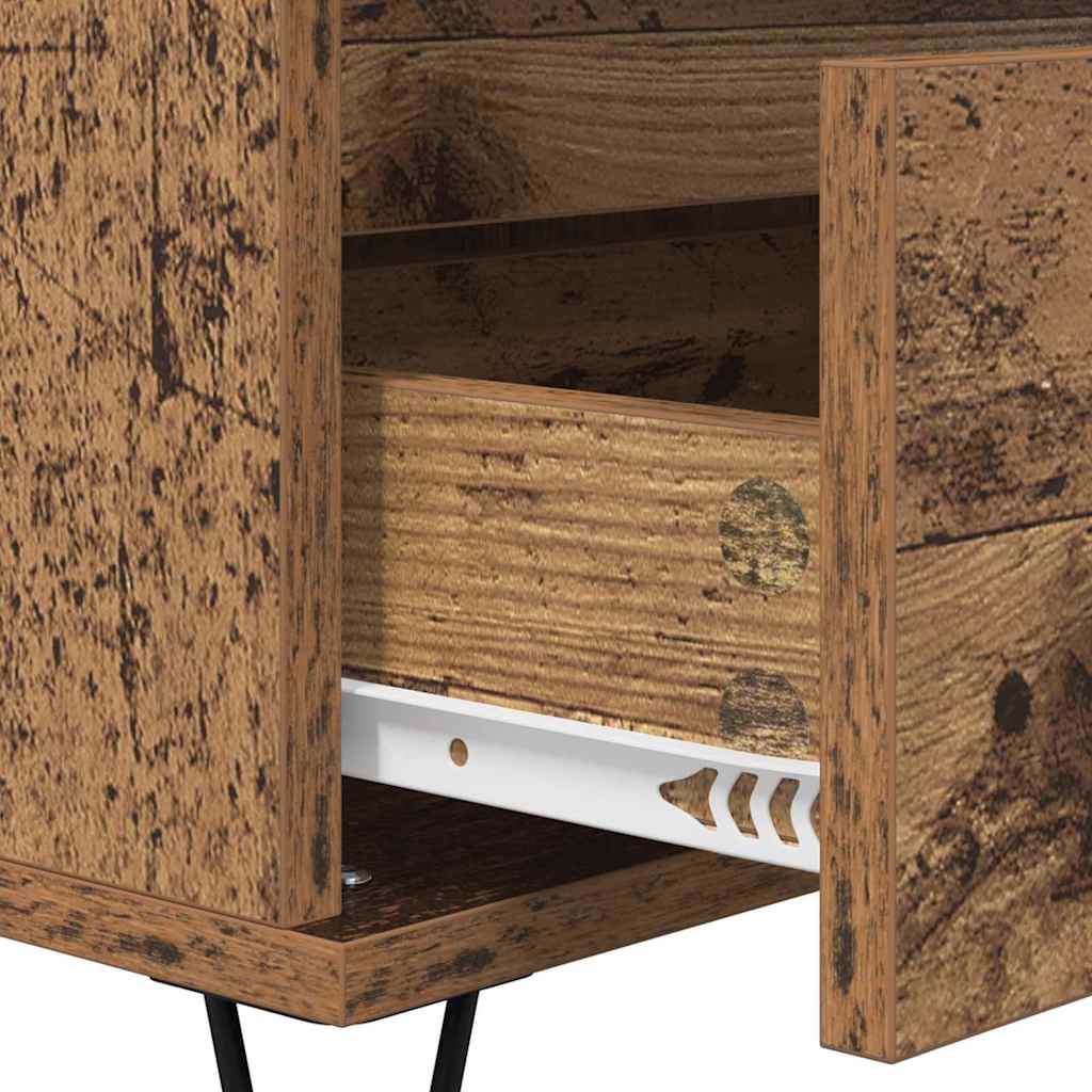 Dressoir Oud Hout 40 x 35 x 70 cm Gemonteerd hout en ijzer is nu te koop bij PeponiXL, paradijselijk wonen!