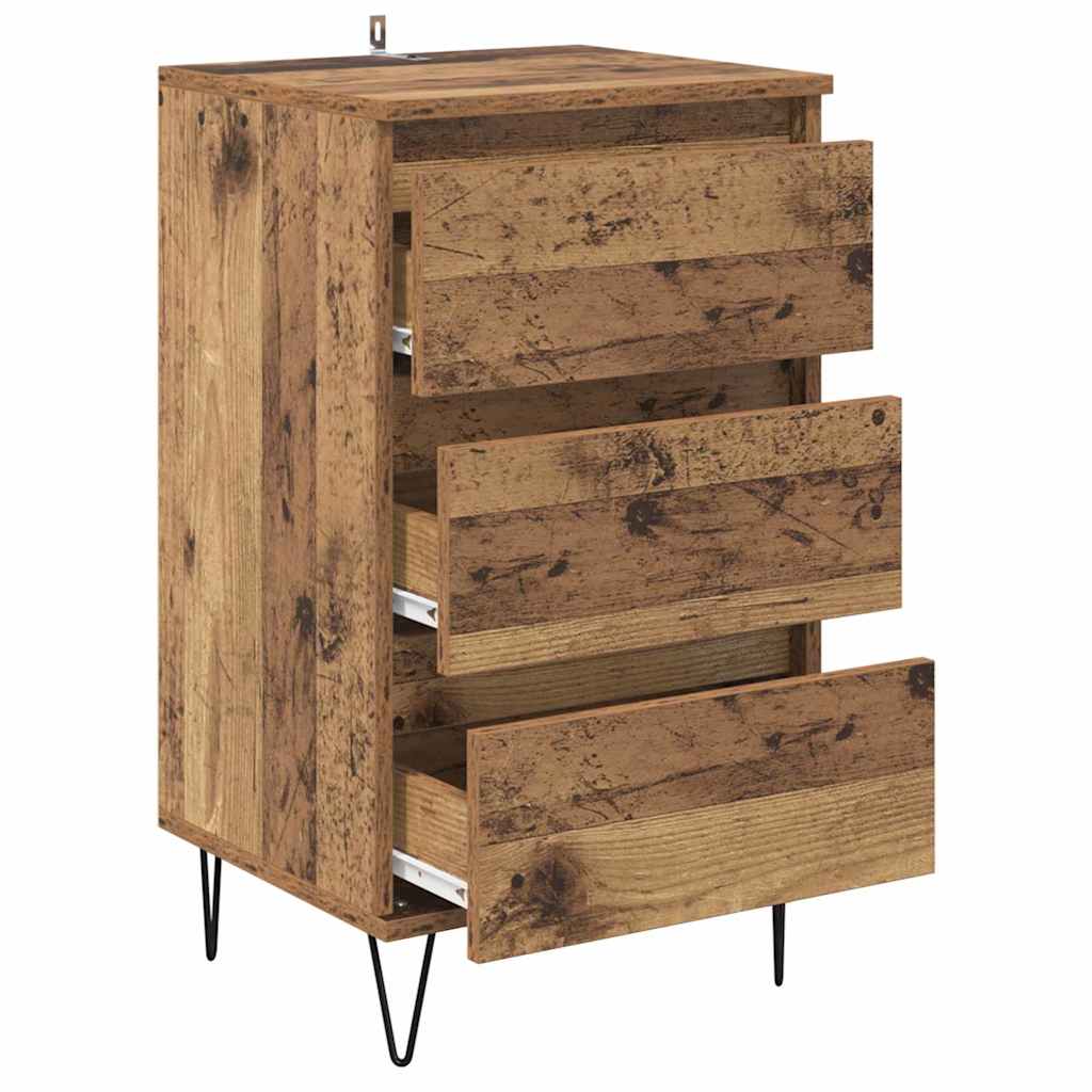 Dressoir Oud Hout 40 x 35 x 70 cm Gemonteerd hout en ijzer is nu te koop bij PeponiXL, paradijselijk wonen!