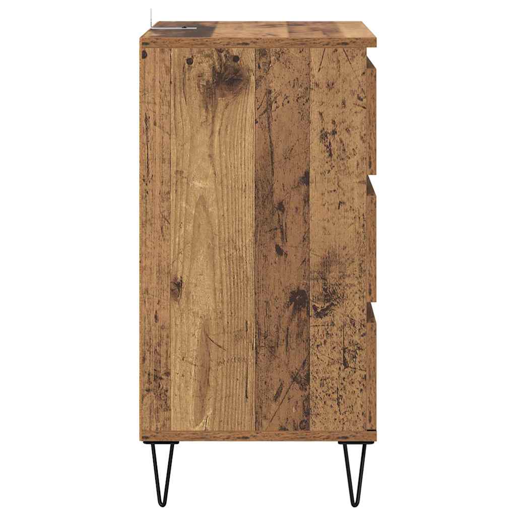 Dressoir Oud Hout 40 x 35 x 70 cm Gemonteerd hout en ijzer is nu te koop bij PeponiXL, paradijselijk wonen!