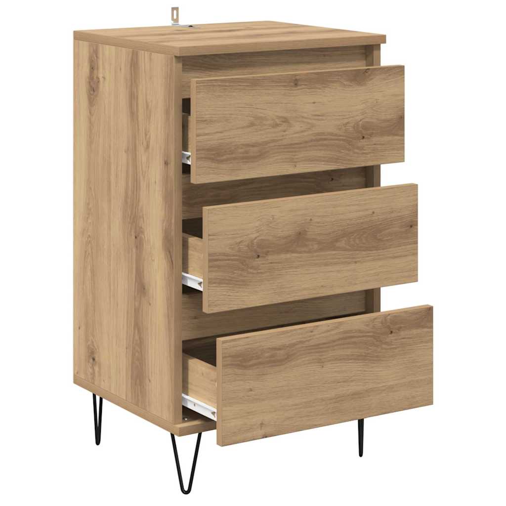 Dressoir Artisan Eiken 40 x 35 x 70 cm Gemonteerd hout en ijzer is nu te koop bij PeponiXL, paradijselijk wonen!