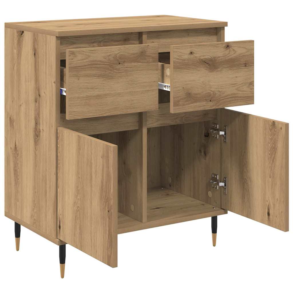 Dressoir Artisan Eiken 60 x 35 x 70 cm Gemonteerd hout en ijzer is nu te koop bij PeponiXL, paradijselijk wonen!