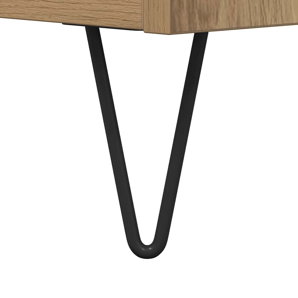 Dressoir Artisan Eiken 60 x 35 x 70 cm Gemonteerd hout en ijzer is nu te koop bij PeponiXL, paradijselijk wonen!