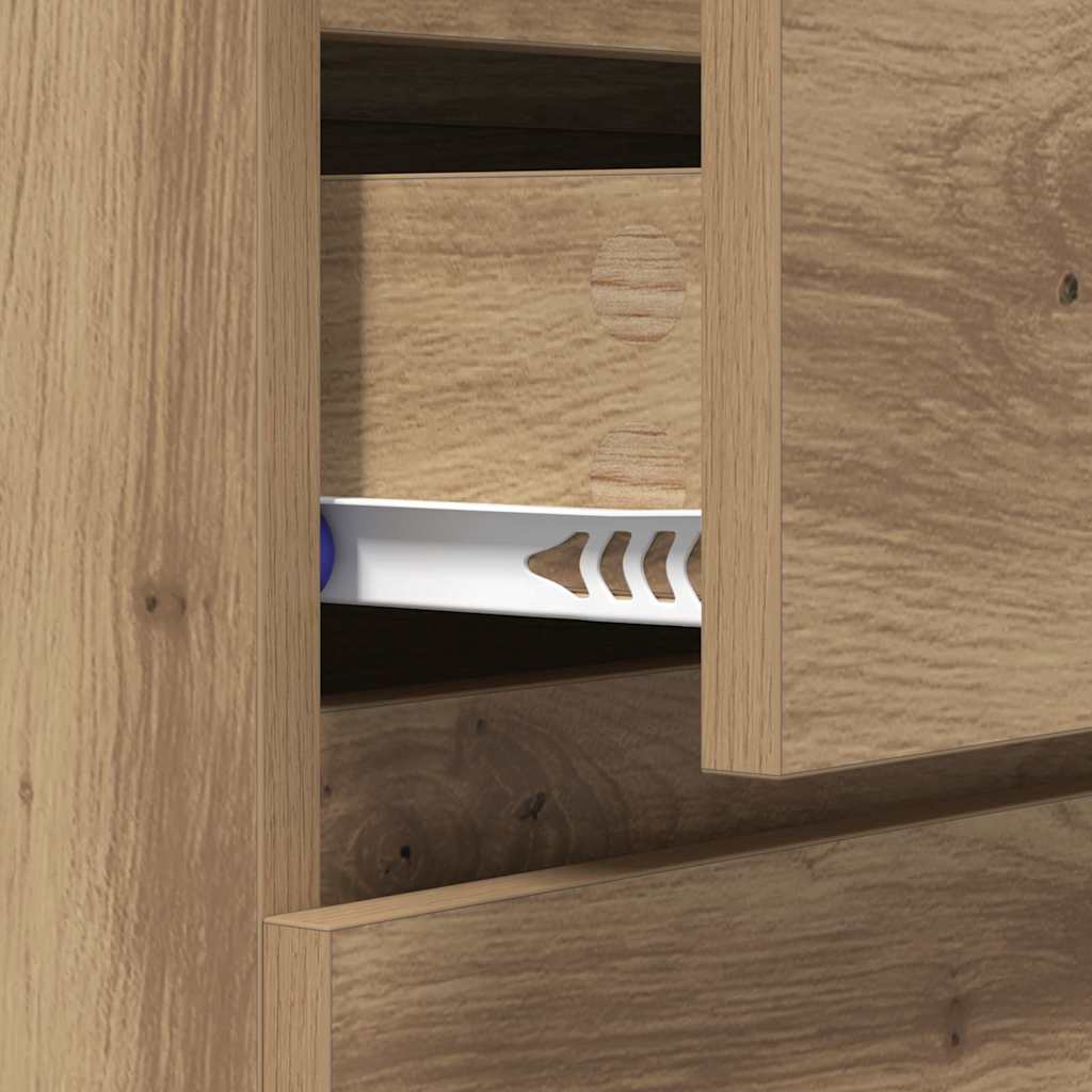 Dressoir Artisan Eiken 60 x 35 x 70 cm Gemonteerd hout en ijzer is nu te koop bij PeponiXL, paradijselijk wonen!