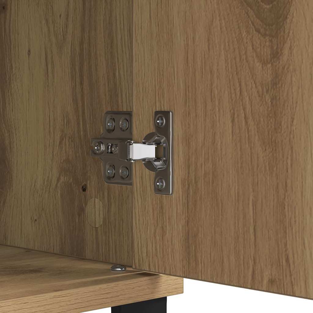 Dressoir Artisan Eiken 60 x 35 x 70 cm Gemonteerd hout en ijzer is nu te koop bij PeponiXL, paradijselijk wonen!