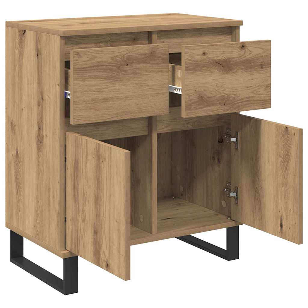Dressoir Artisan Eiken 60 x 35 x 70 cm Gemonteerd hout en ijzer is nu te koop bij PeponiXL, paradijselijk wonen!