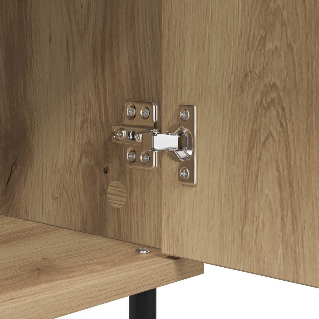 Dressoir Artisan Eiken 40 x 35 x 70 cm Gemonteerd hout en ijzer is nu te koop bij PeponiXL, paradijselijk wonen!